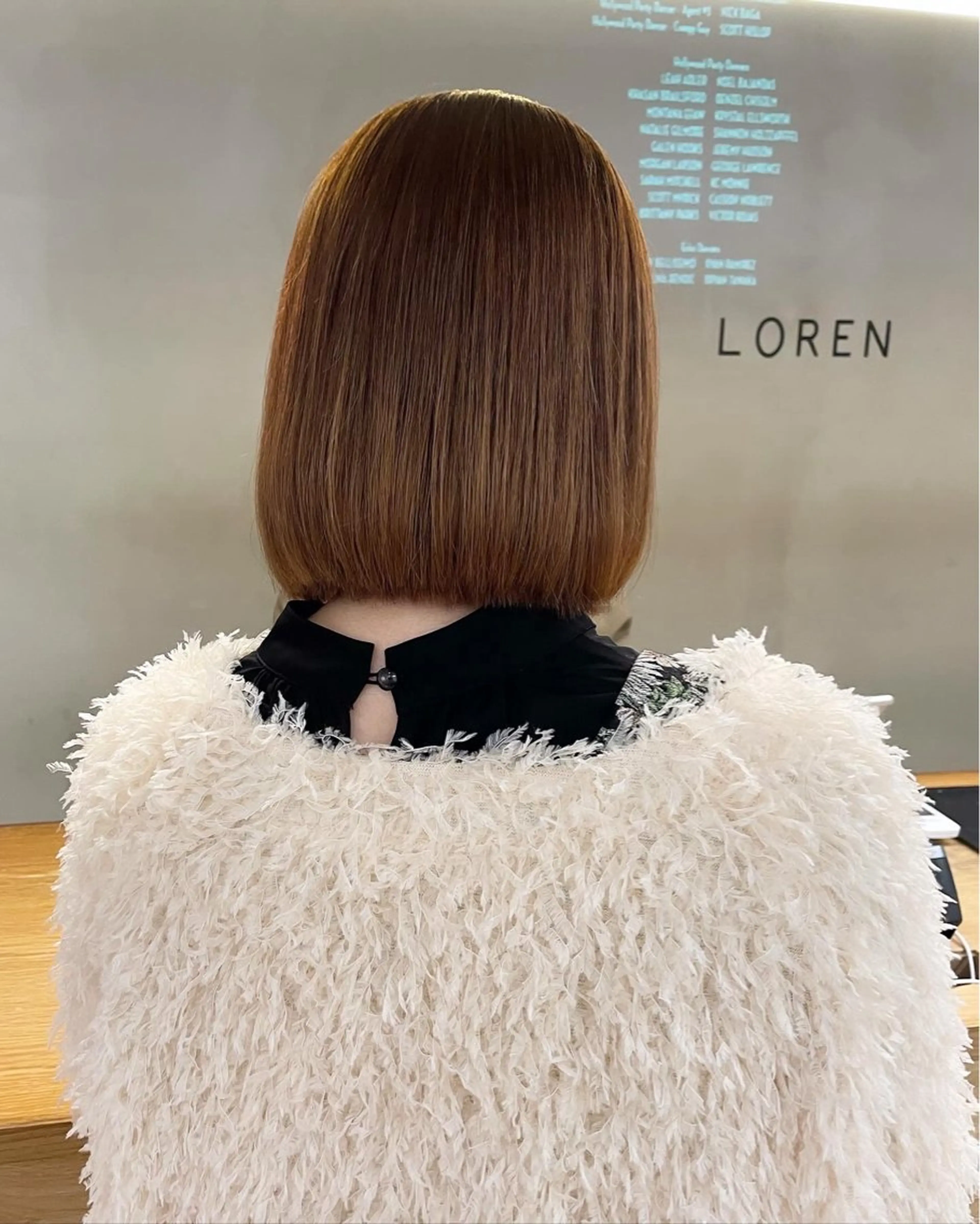 ミディアム カラー ブラウンカラー ココアブラウン 'ele 🦄堀内佑茉のヘアスタイル