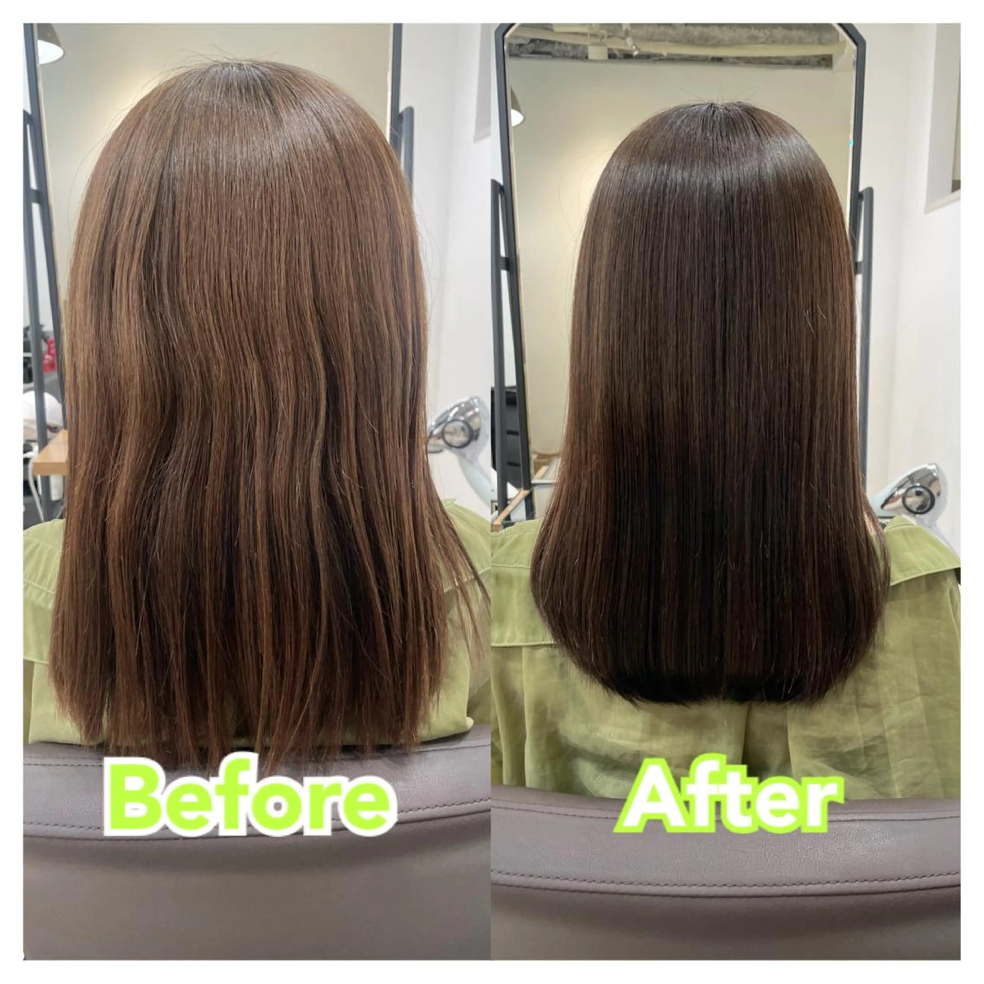 ミディアム カラー カット ヘアカラー 縮毛矯正 トリートメント 村山 茉衣のヘアスタイル