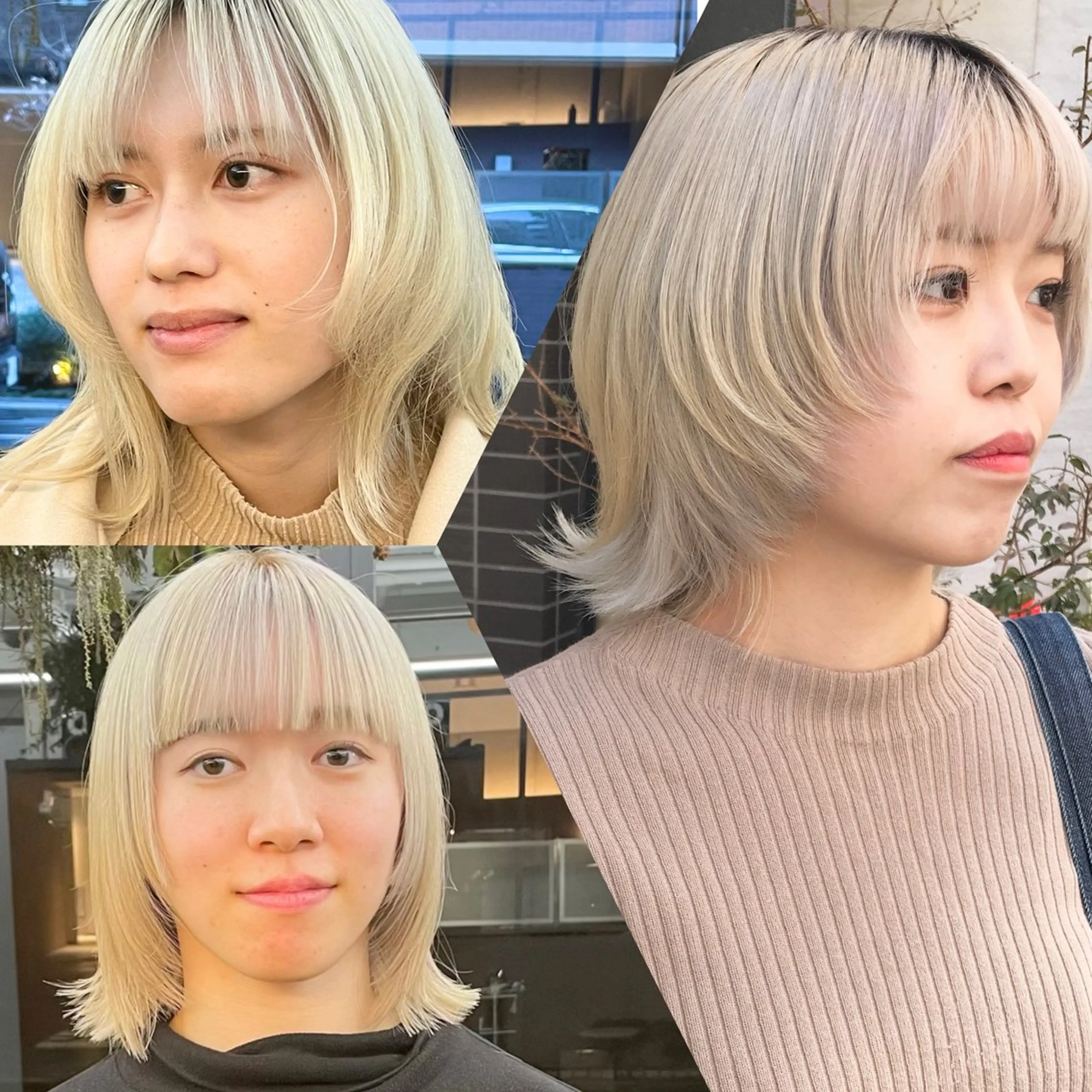 ミディアム カラー メンズ メンズブリーチ メンズハイトーン メンズウルフカット ブリーチ ブロンド カット ヘアカラー トリートメント ヘアセット ✂︎ウルフ・ショート ✂︎MIKUNIのヘアスタイル
