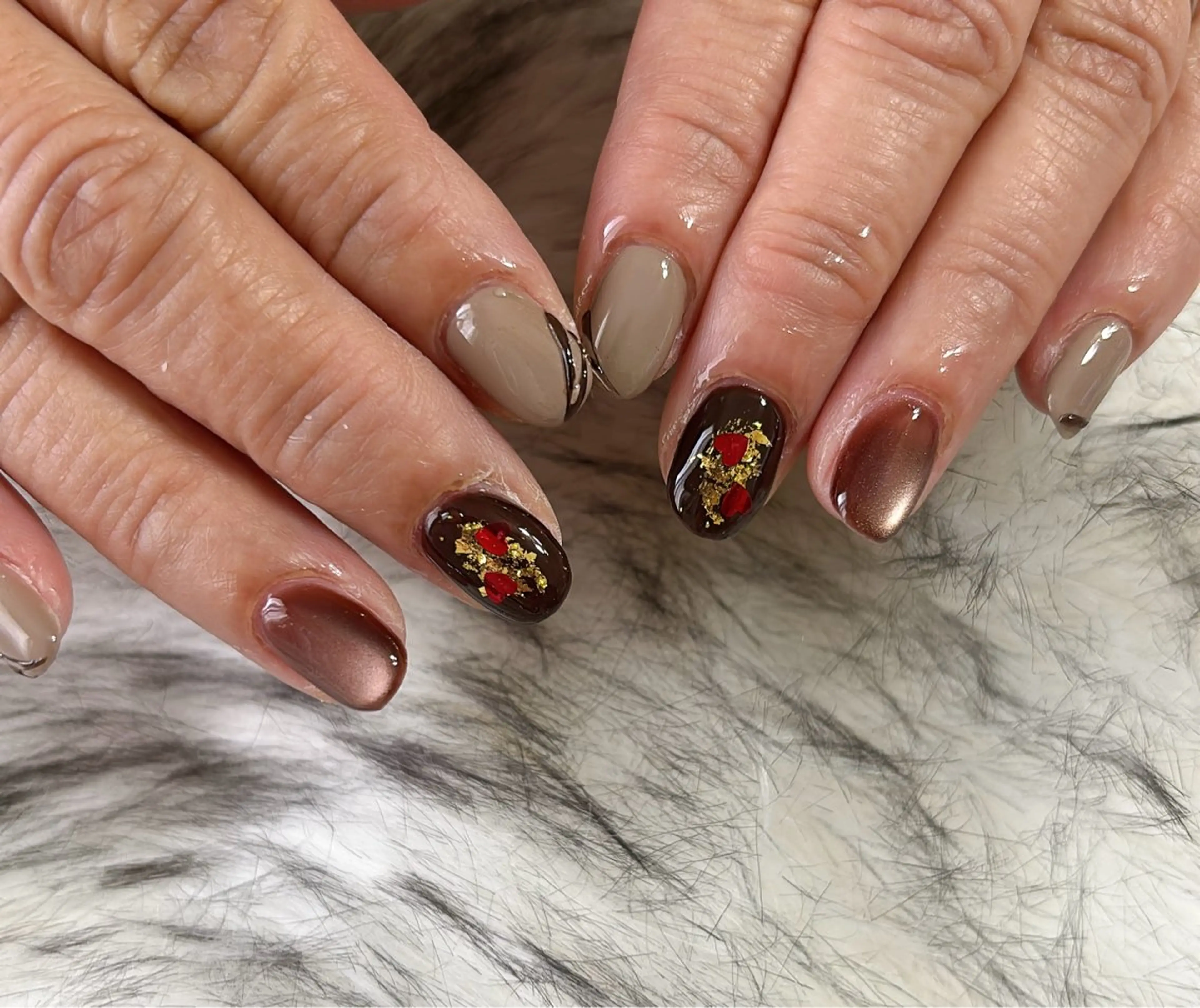 ネイル オーロラネイル フットネイル フレンチネイル ジェルネイル ハート ハンドネイル kikinail 溝の口のネイルデザイン