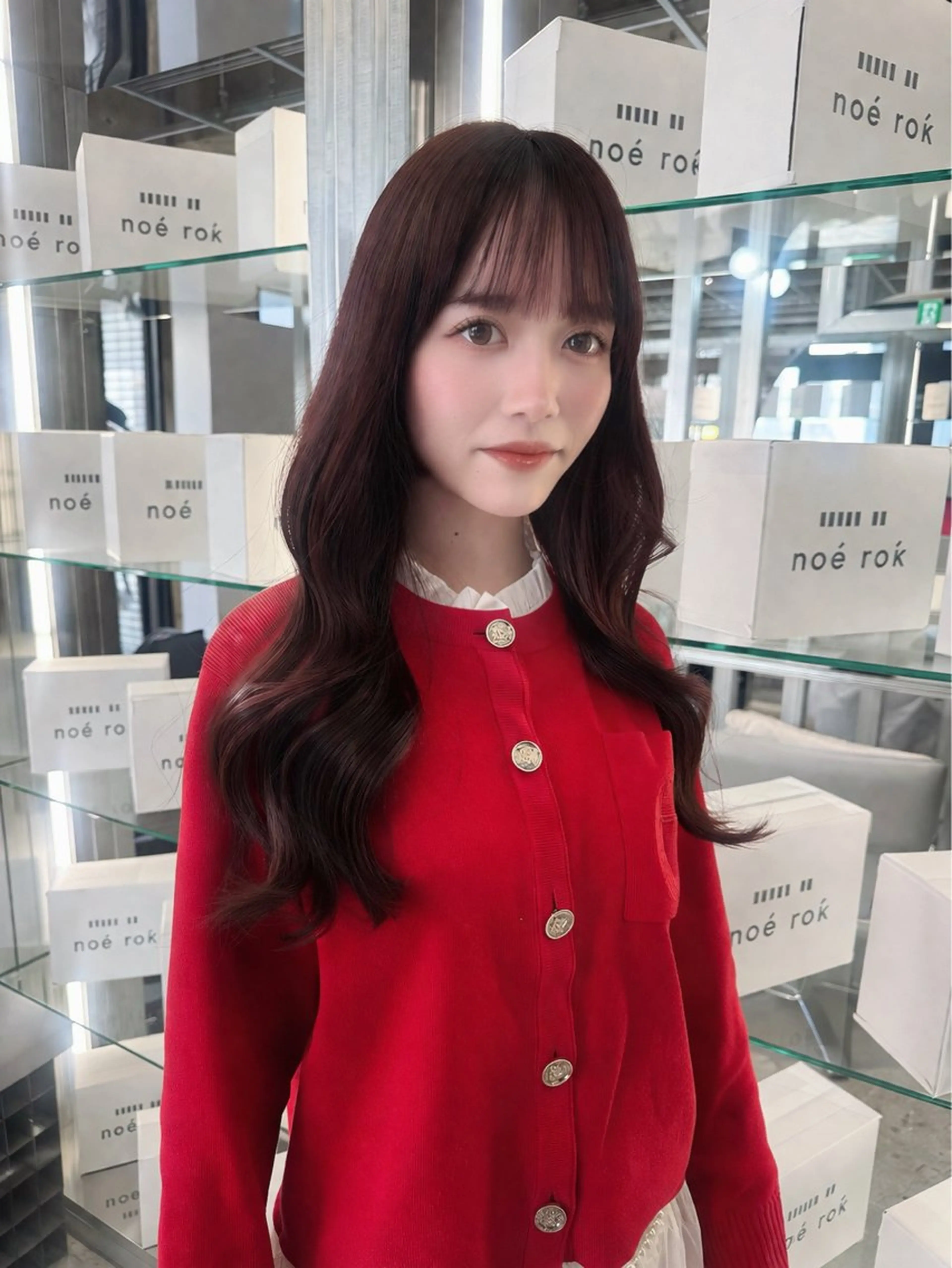 ロング カラー カット ヘアカラー トリートメント 大場 菜月のヘアスタイル