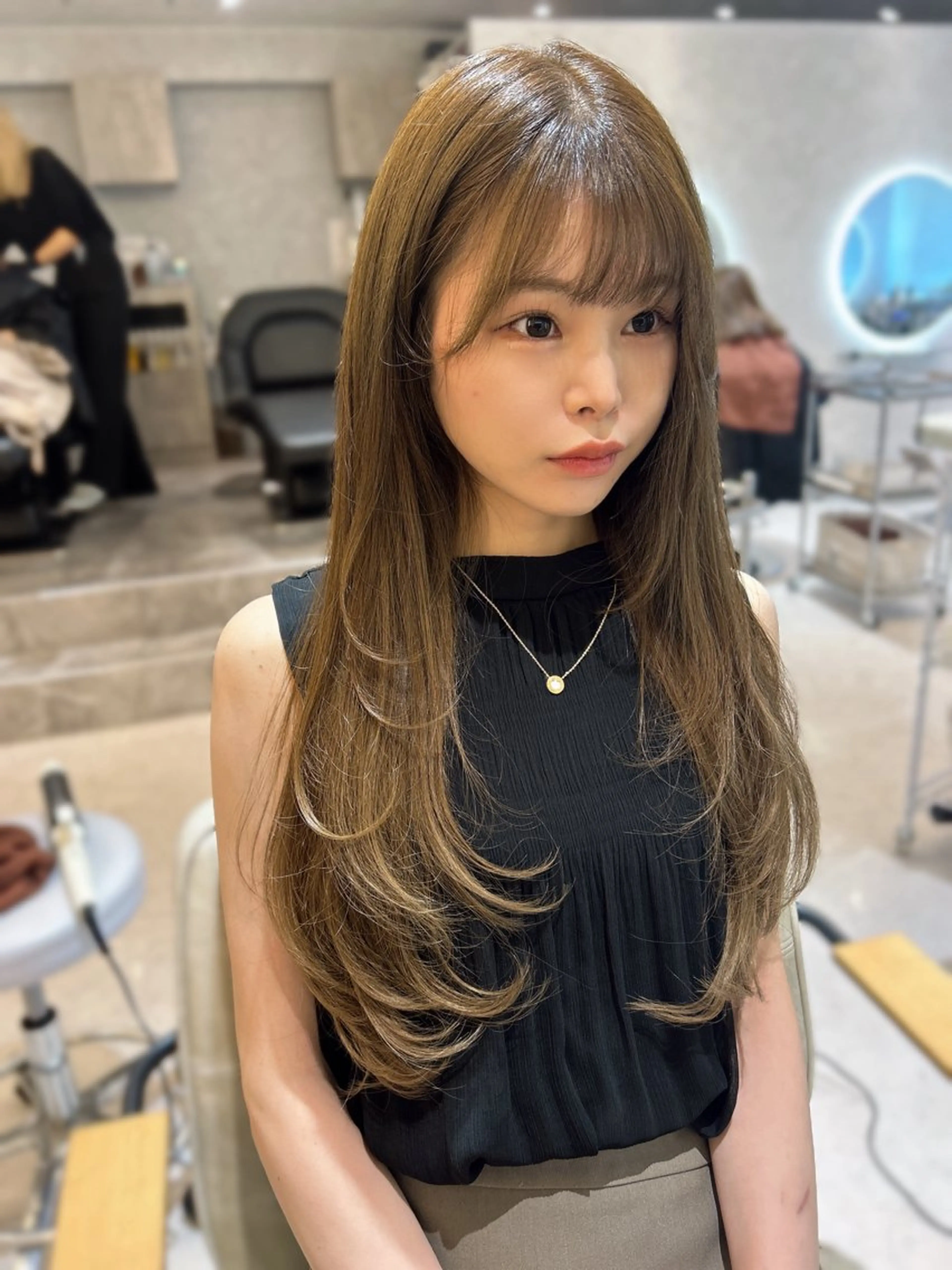 ロング 韓国風×髪質改善 ゆりのヘアスタイル