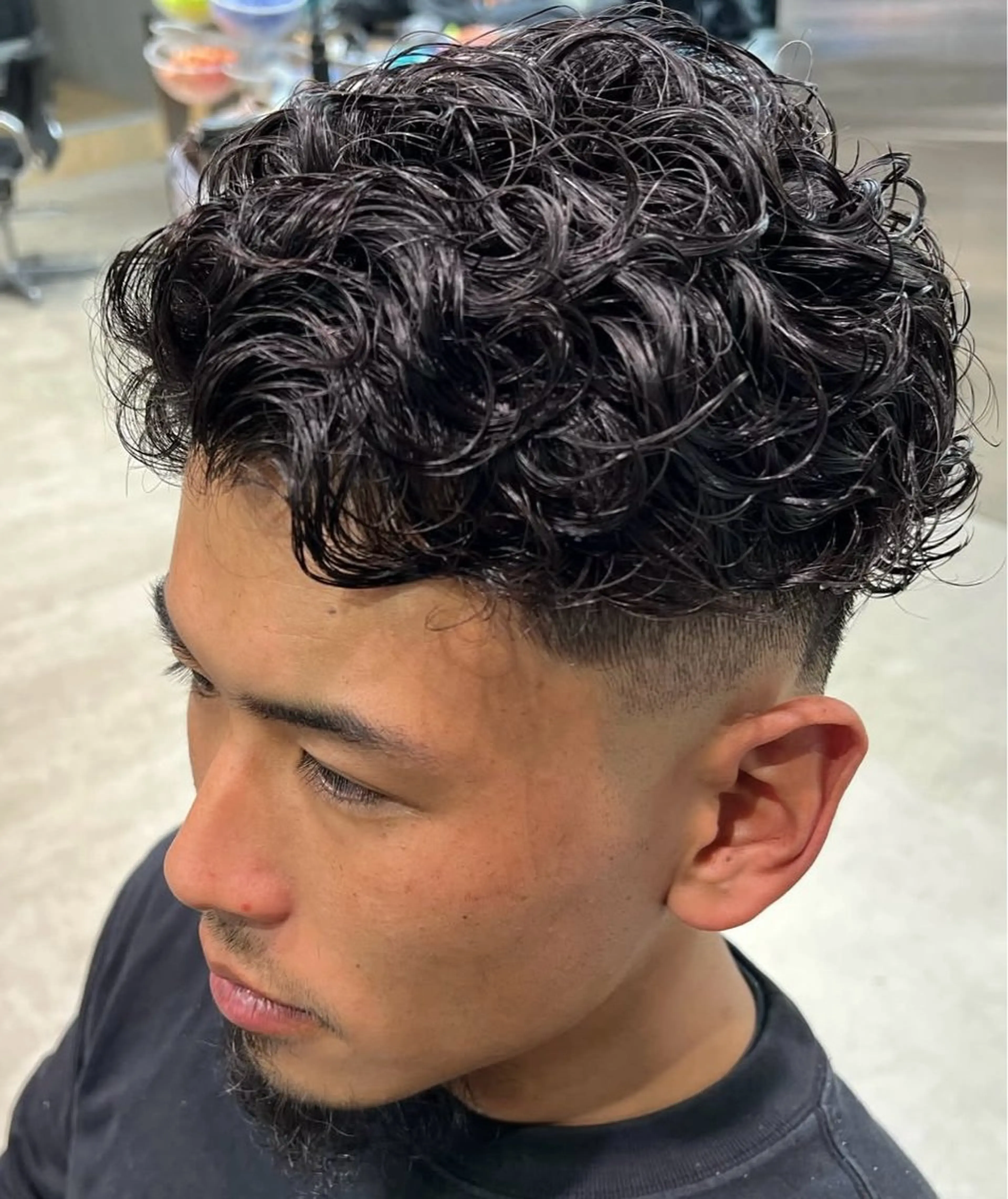 ショート パーマ メンズ マッシュ メンズパーマ ツイストスパイラルパーマ 波巻きパーマ ボブ byfifth 天神 🌀moromiのヘアスタイル