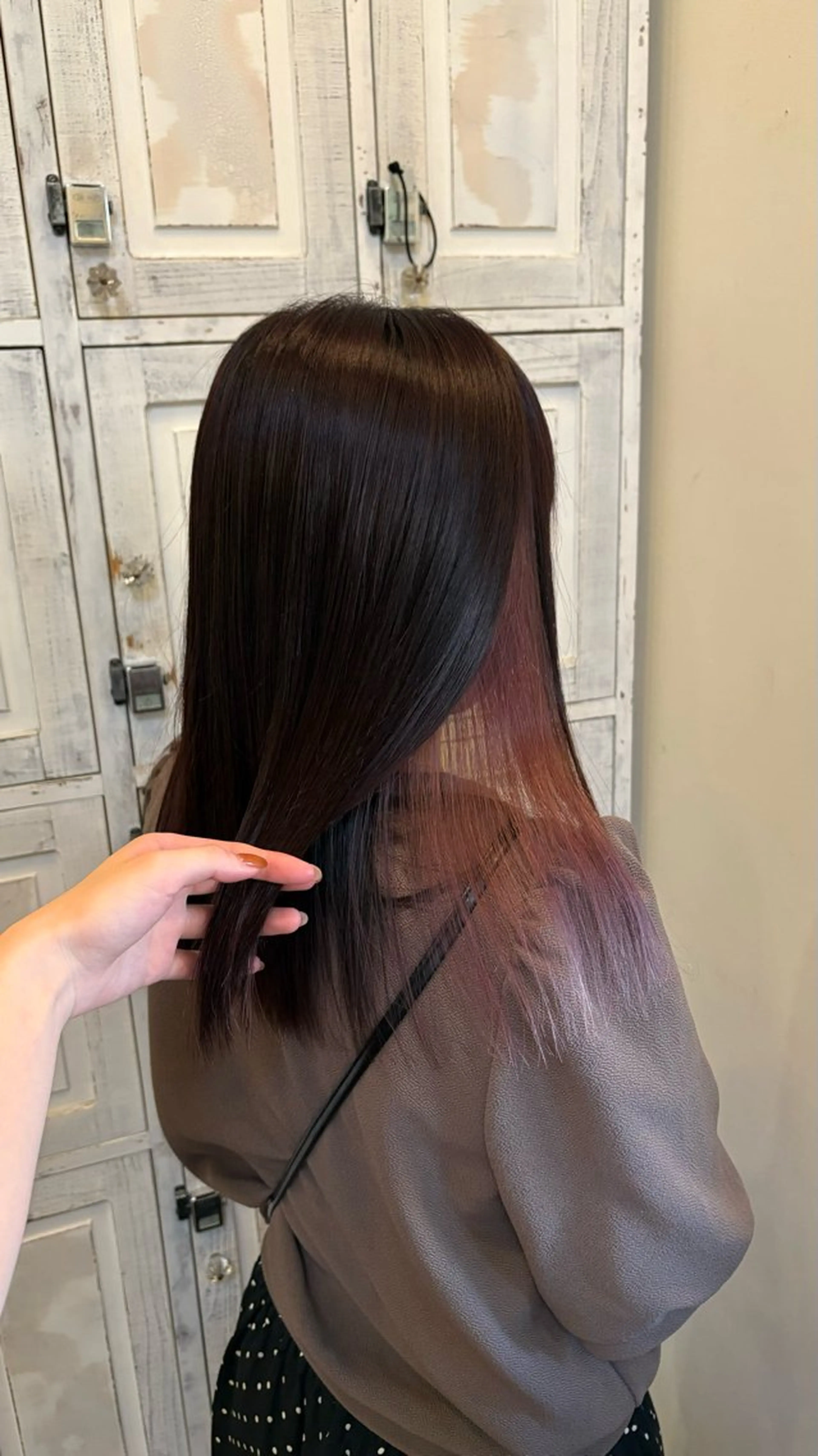 ミディアム カラー ルプラボウ/ 内藤ほのか/艶カラーのヘアスタイル