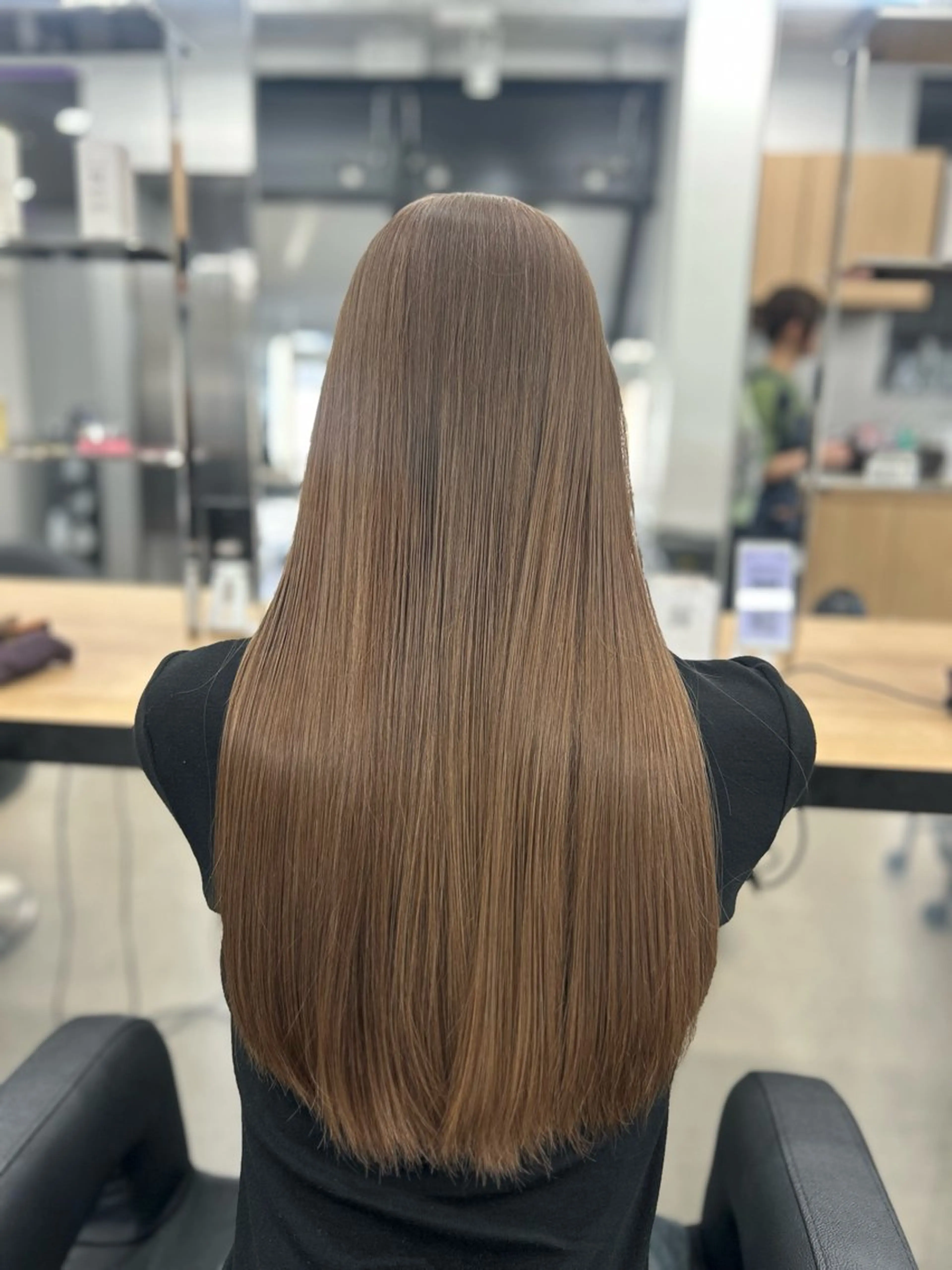 ロング カラー YUKA🤍ベージュ /ミルクティーのヘアスタイル