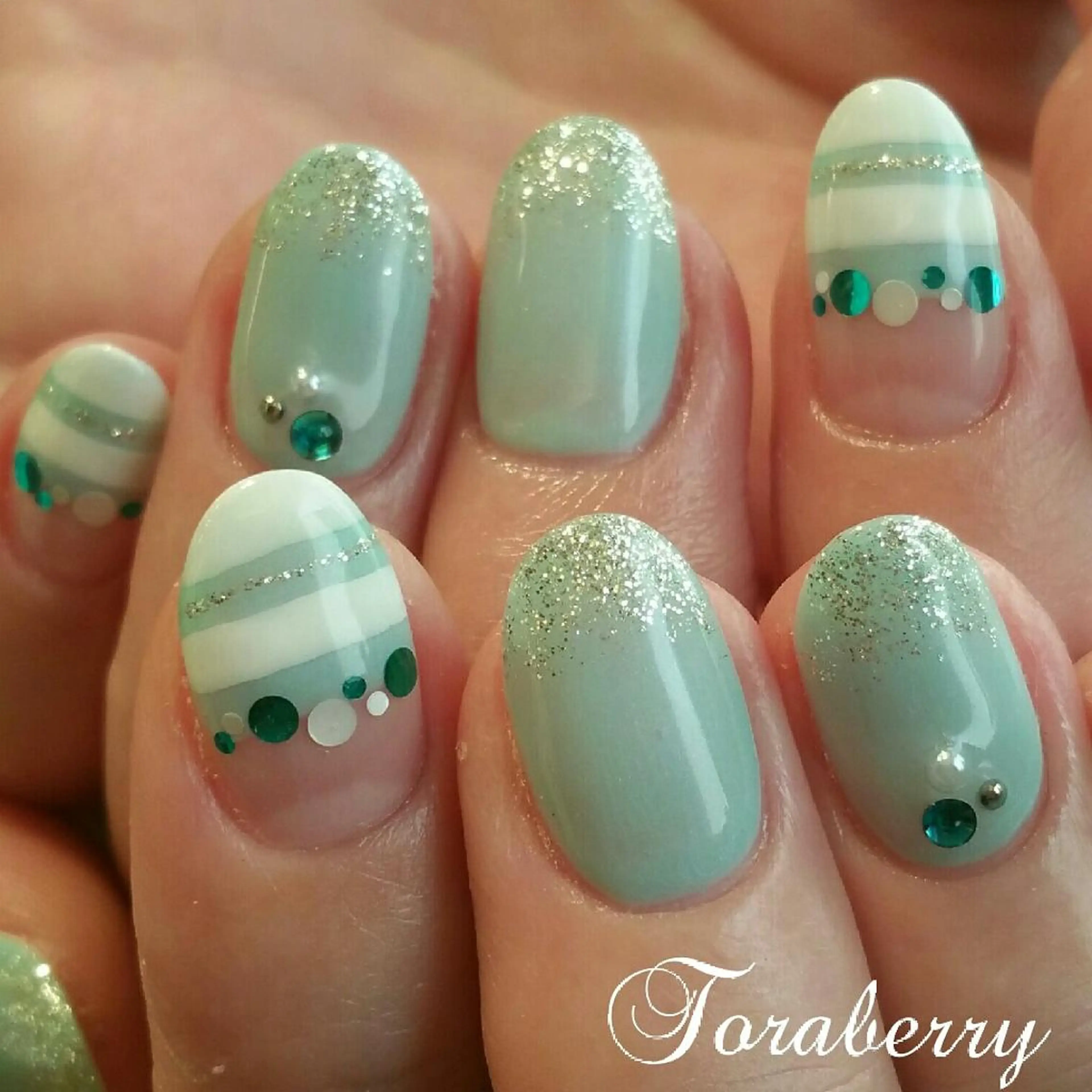 ネイル ボーダー ネイリスト なつみのネイルデザイン