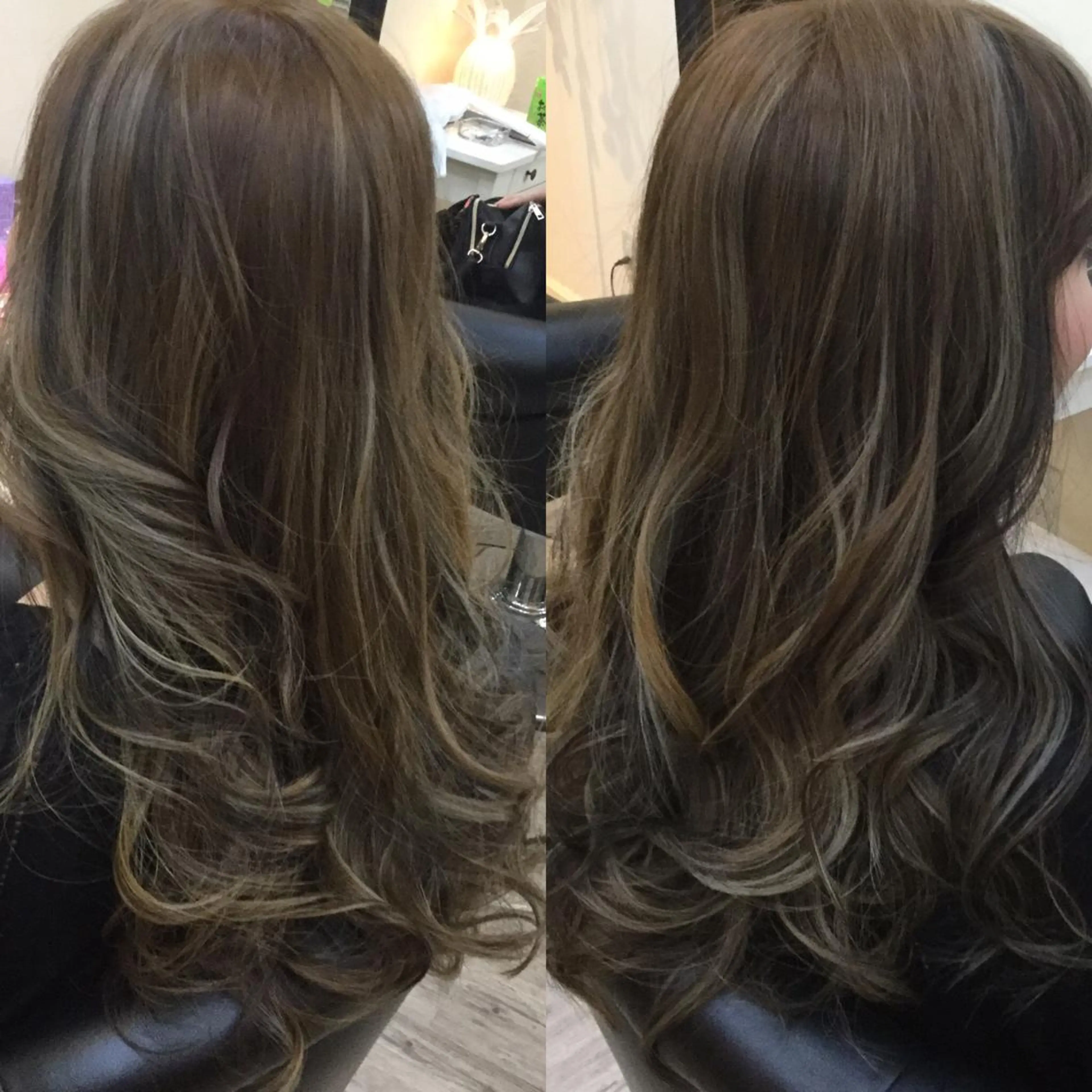 ロング カラー ハイライトカラー 外国人風カラー ハイライト 鶴見 和美のヘアスタイル