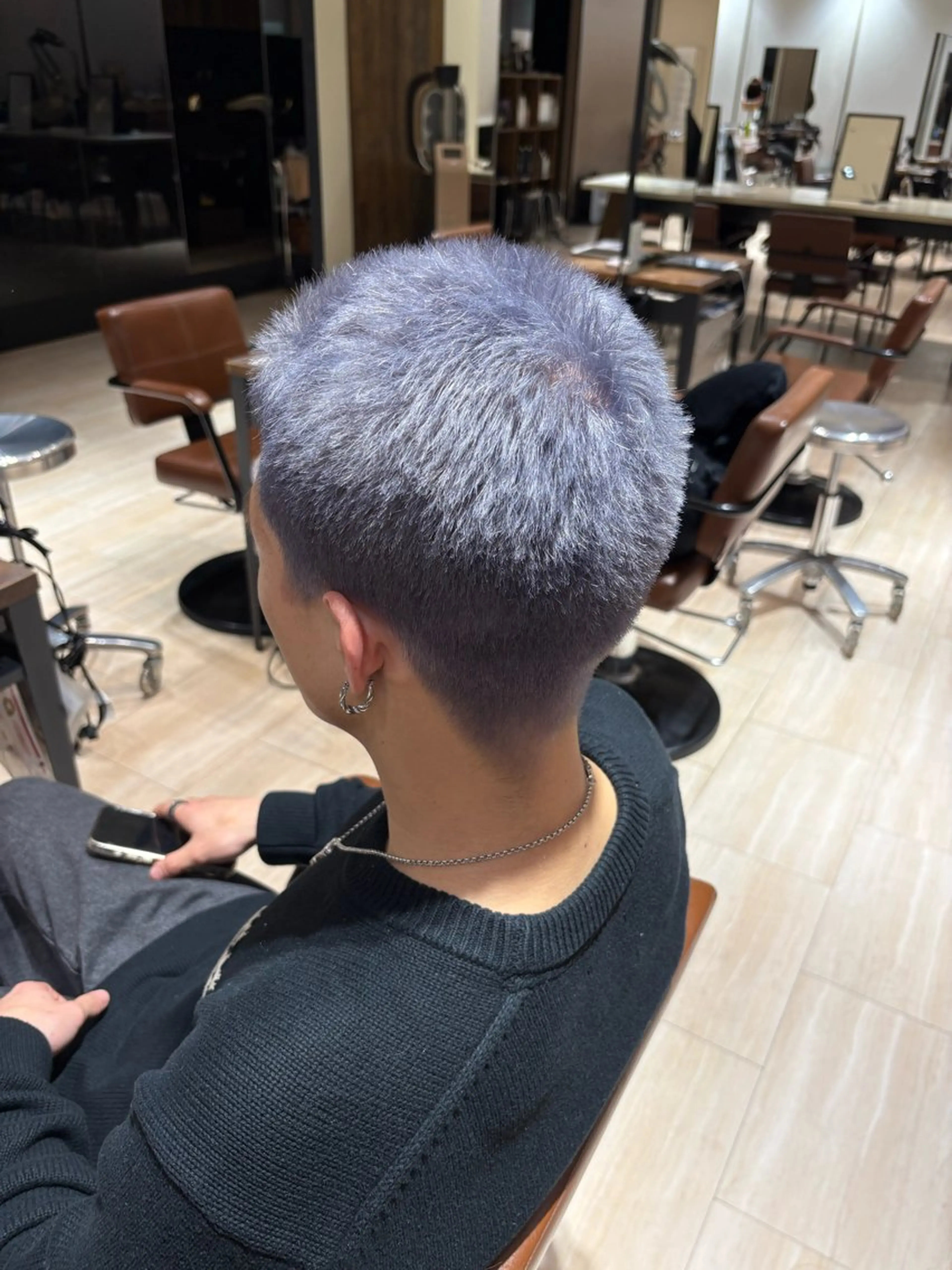 カラー メンズ 韓国ヘア/レイヤー/ 顔まわり足立遥奈のヘアスタイル