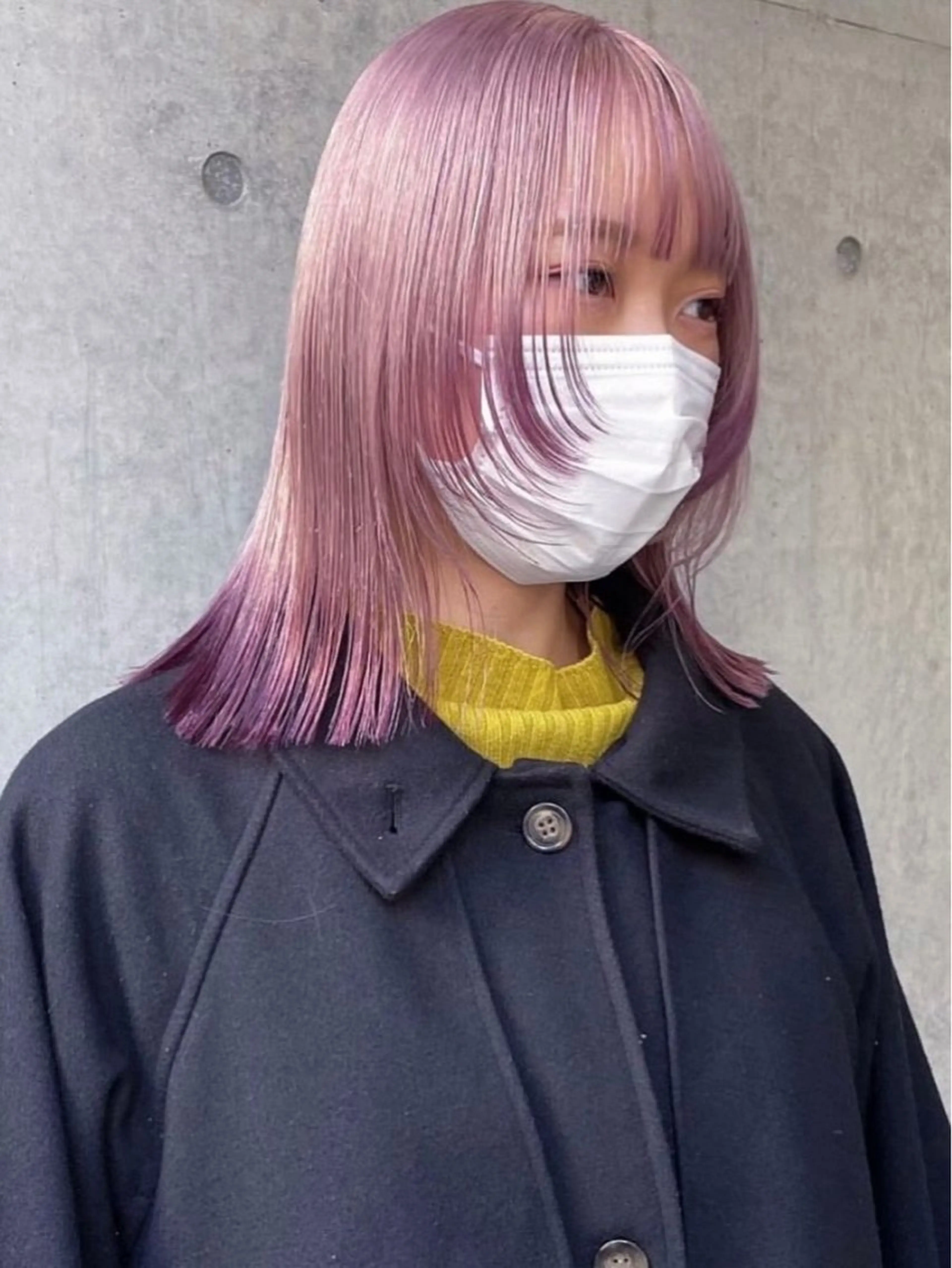 ミディアム カット ヘアカラー トリートメント 🌈ハイトーン/レイ ヤーカット🌈チャンのヘアスタイル