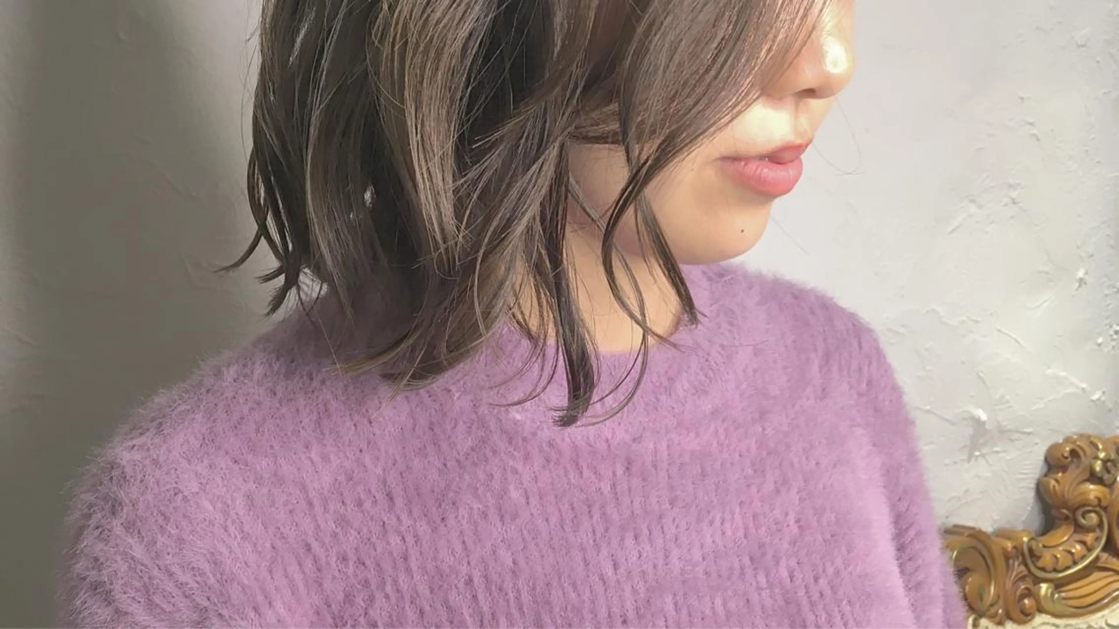 ミディアム カラー パーマ ヘアアレンジ アッシュ ベージュカラー エグチ アキラのヘアスタイル