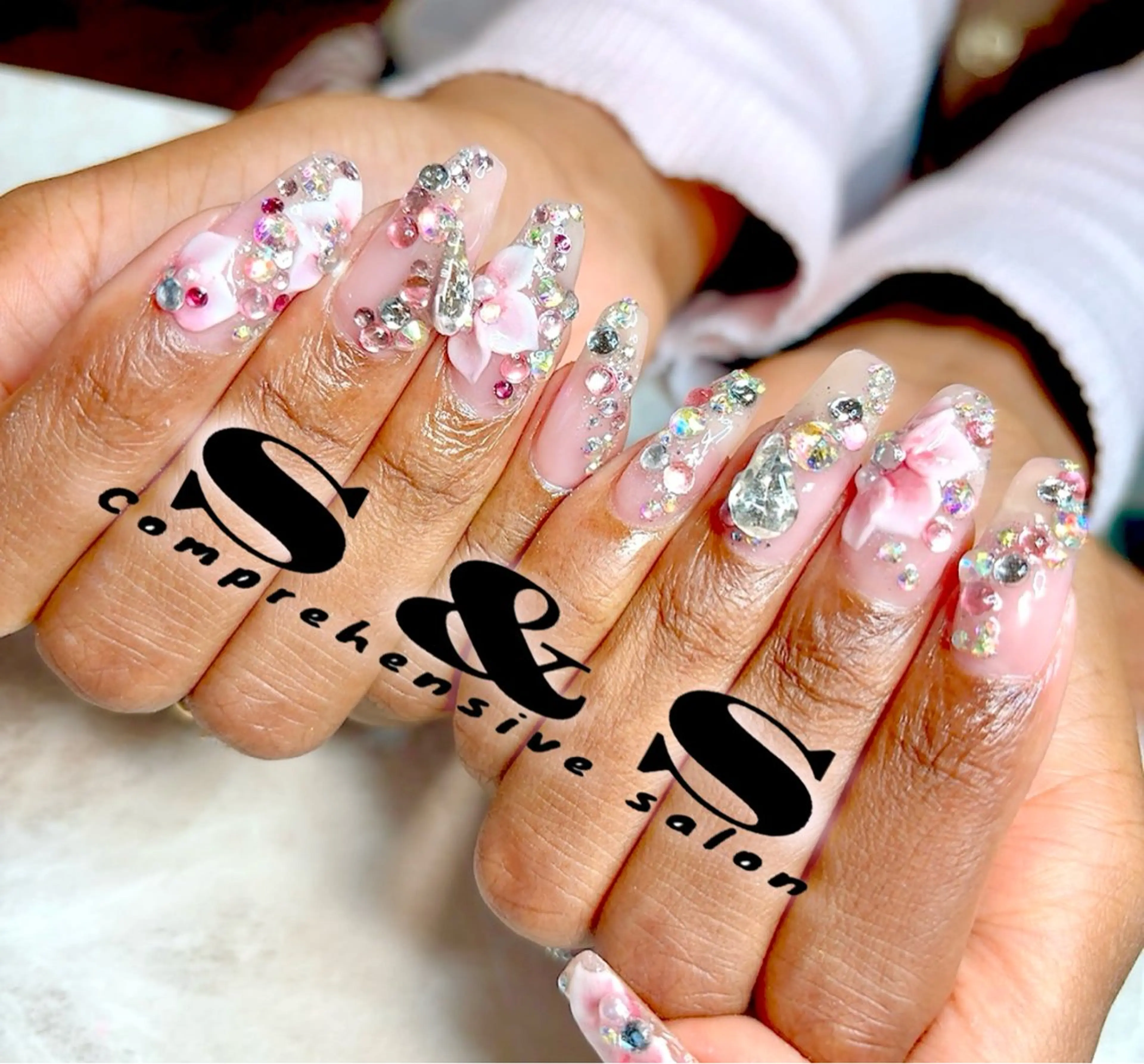 ネイル フラワーネイル キラキラネイル S&S 村田小百合のネイルデザイン