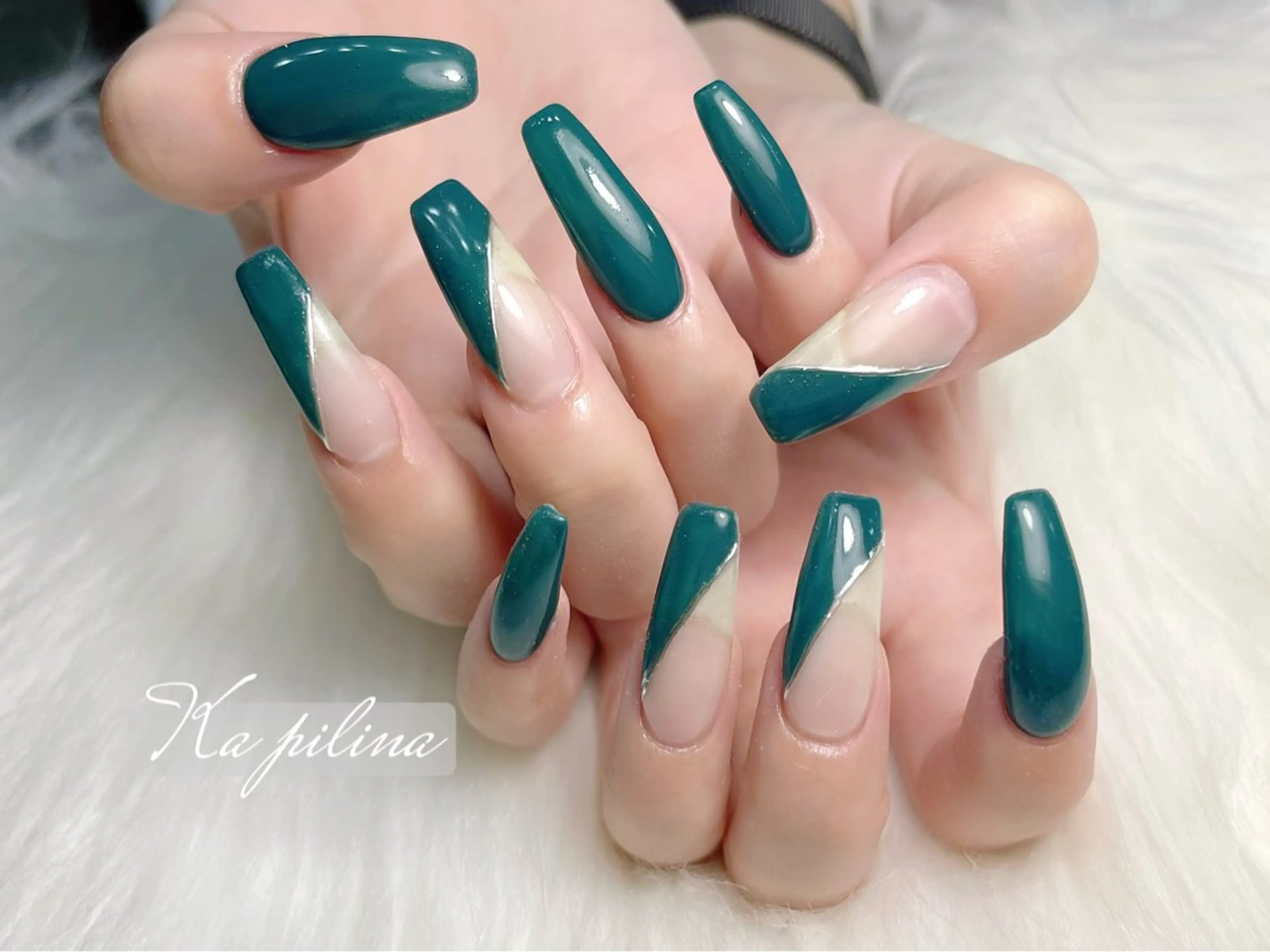 ネイル アートネイル クリアネイル フレンチネイル ミラーネイル Ka pilina所属・♡プライベートサロン Ka pilina♡のネイルデザイン