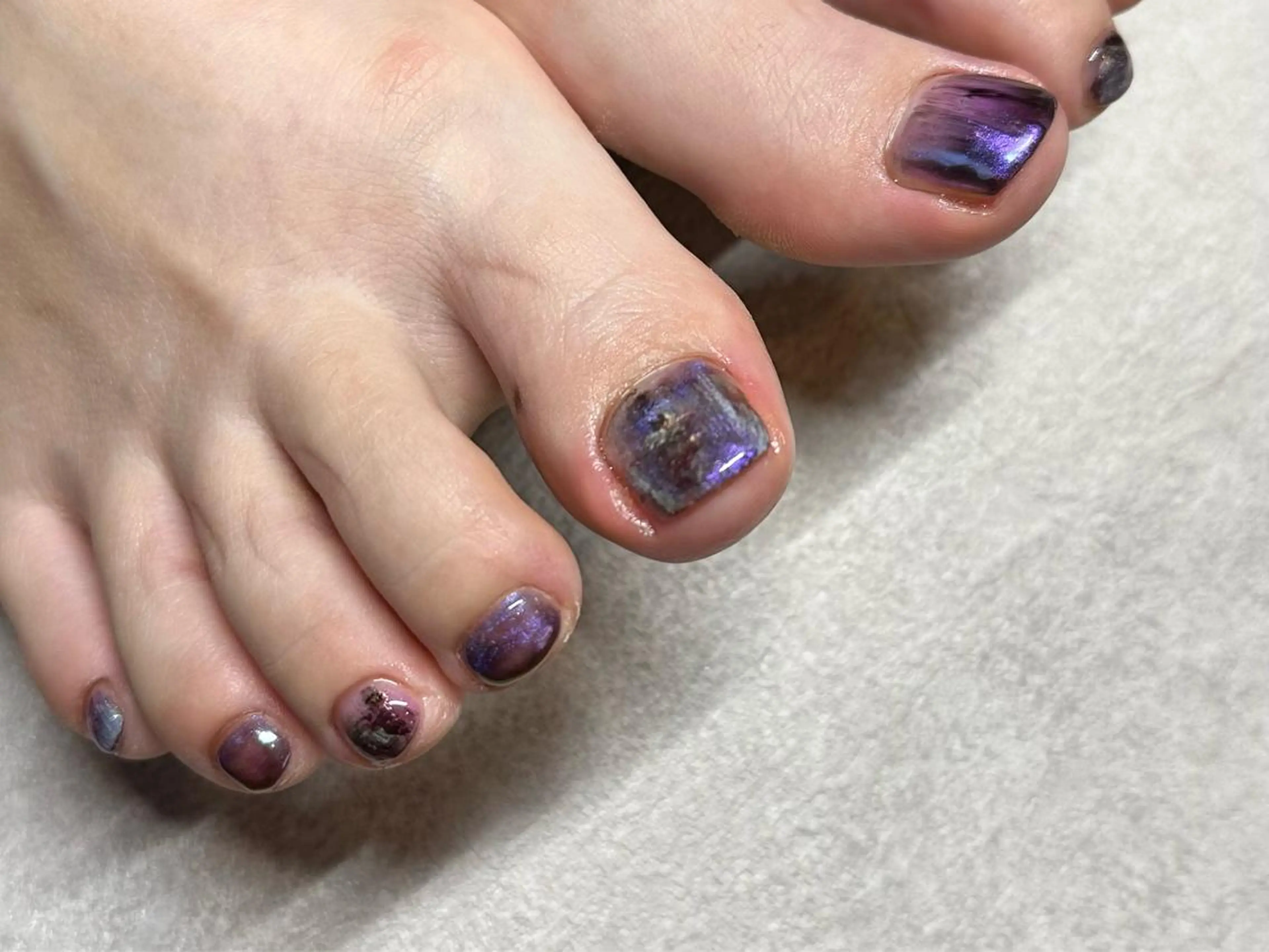 ネイル アートネイル フットネイル ジェルネイル キラキラネイル マグネットネイル 小河 仁美のネイルデザイン