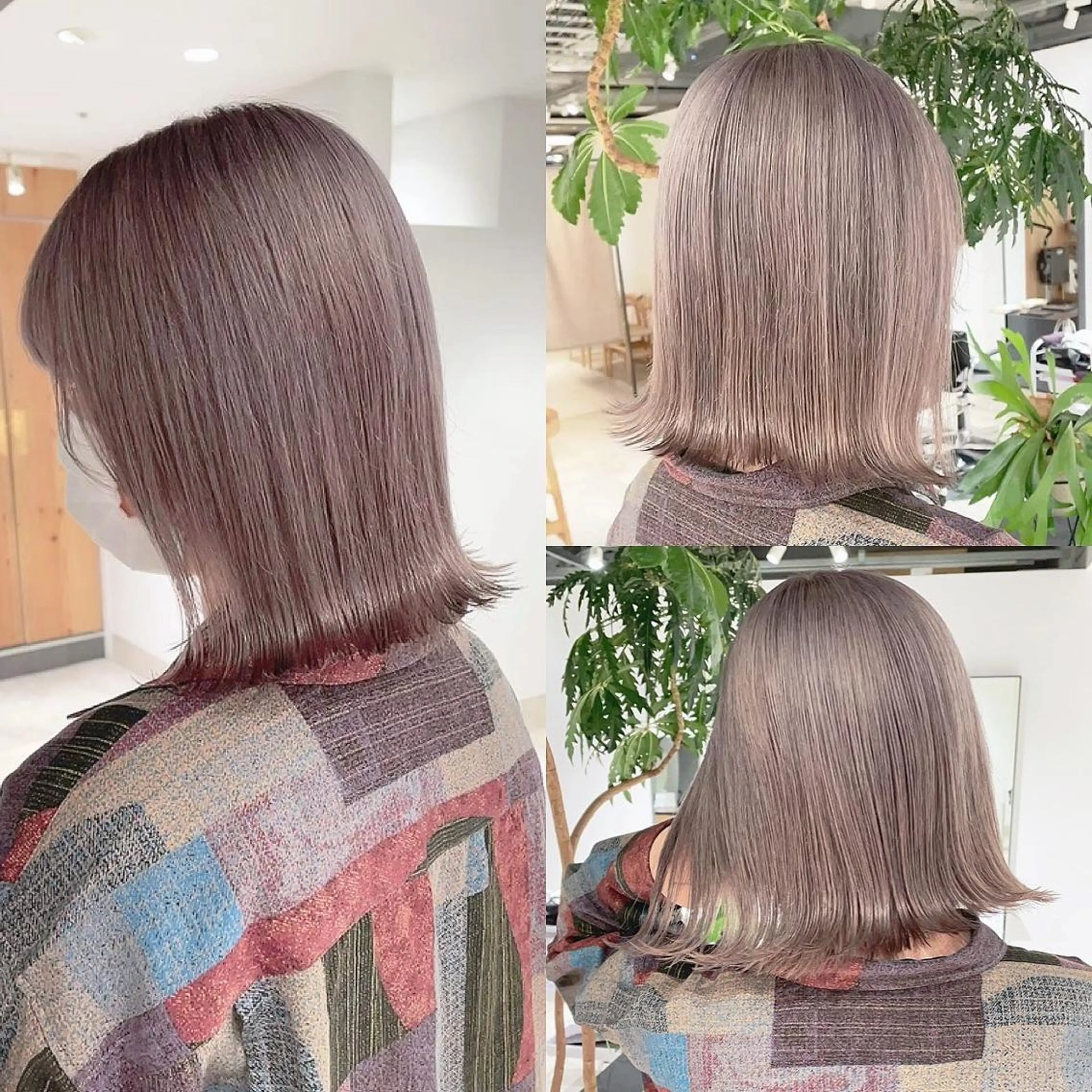ミディアム カラー ブリーチ ヘアカラー トリートメント 渋谷:インナーカラー ／🍒エリカ🍒のヘアスタイル