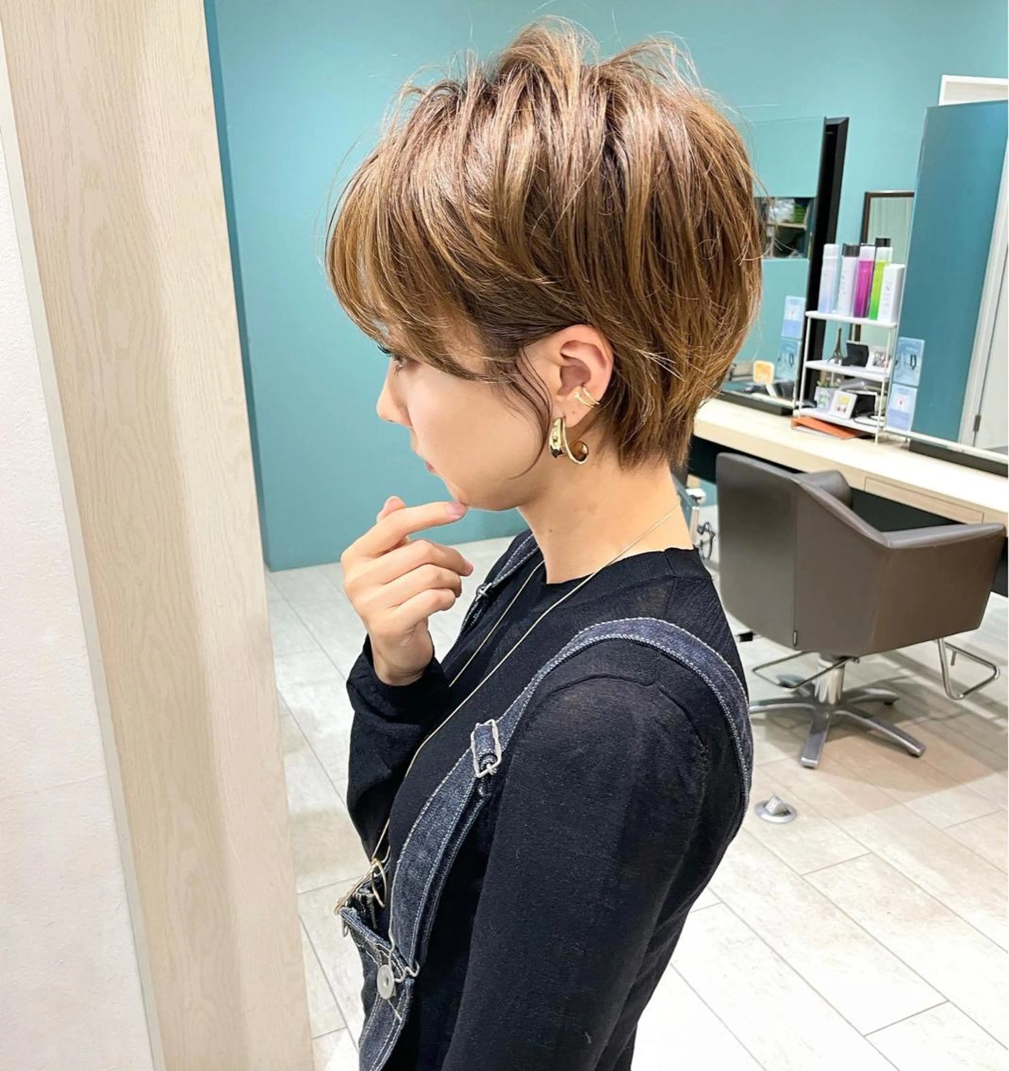 ショート くびれヘア ショートヘア 韓国レイヤー🇰🇷 ReLien西大寺店のヘアスタイル