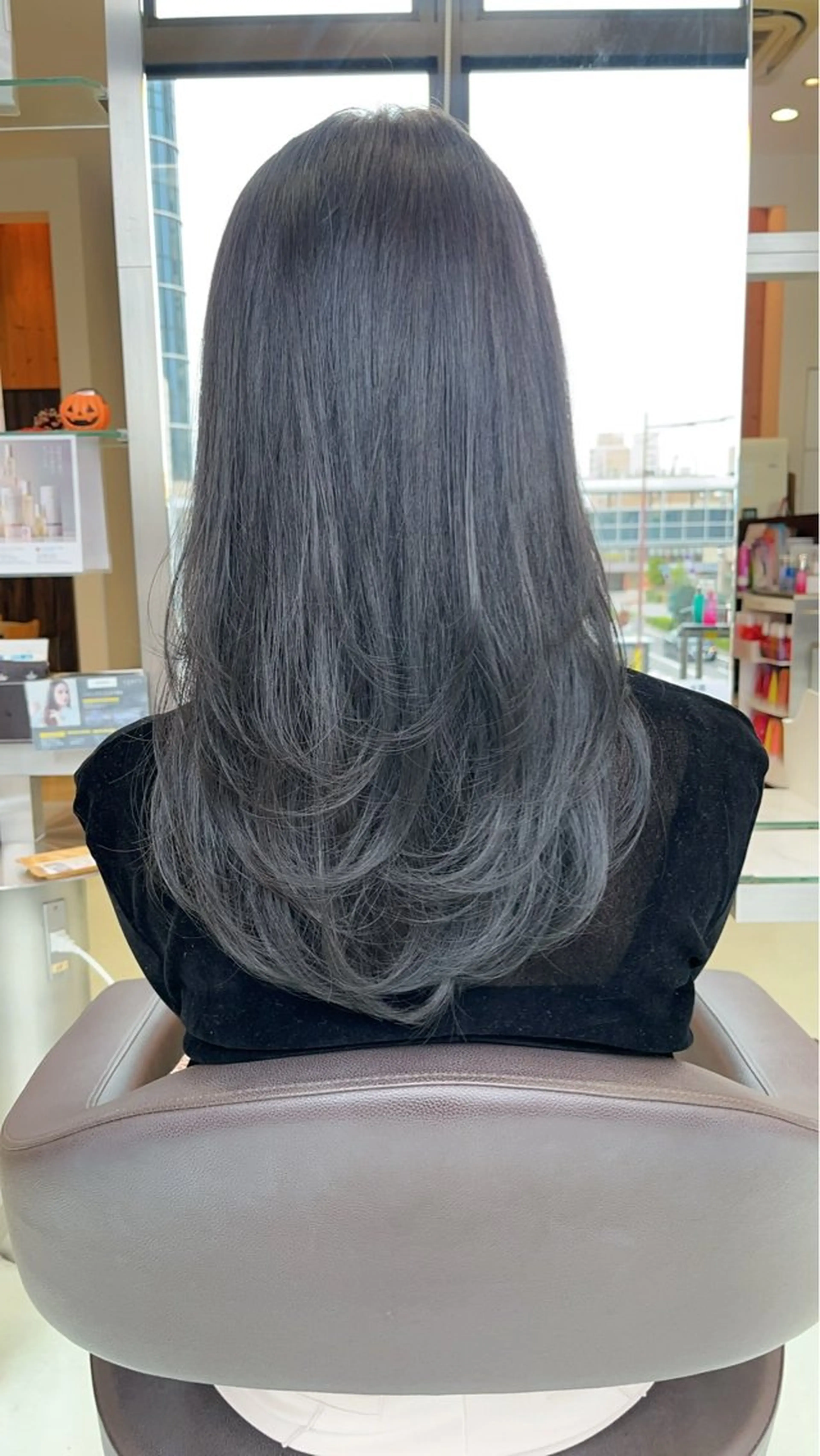 ロング カラー 透明感カラー レイヤーカット 小顔カット カット 野田阪神/レイヤー/ ハイライト/yuuのヘアスタイル