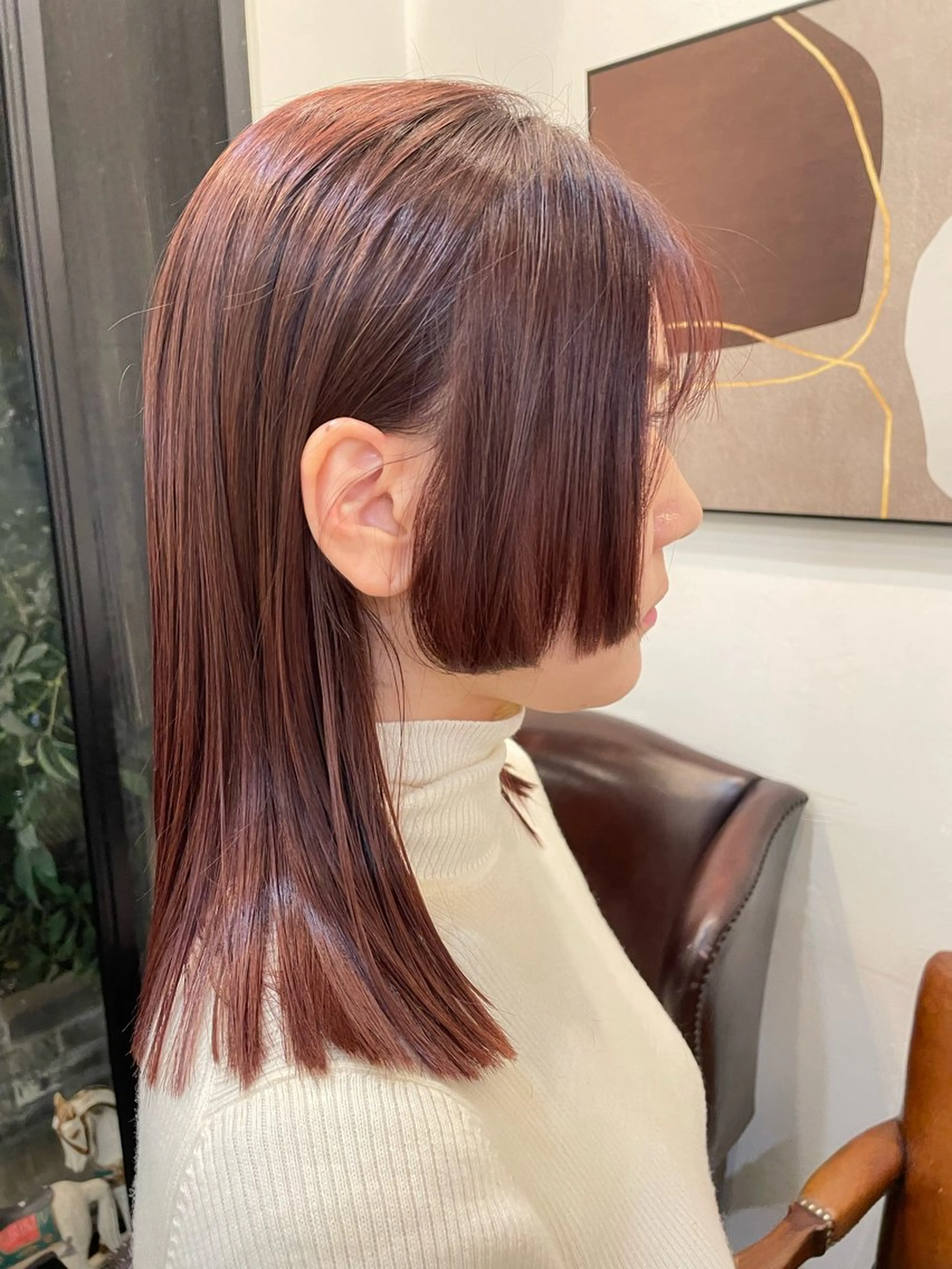 セミロング カラー ヘアカラー トリートメント 村上 滉弥のヘアスタイル