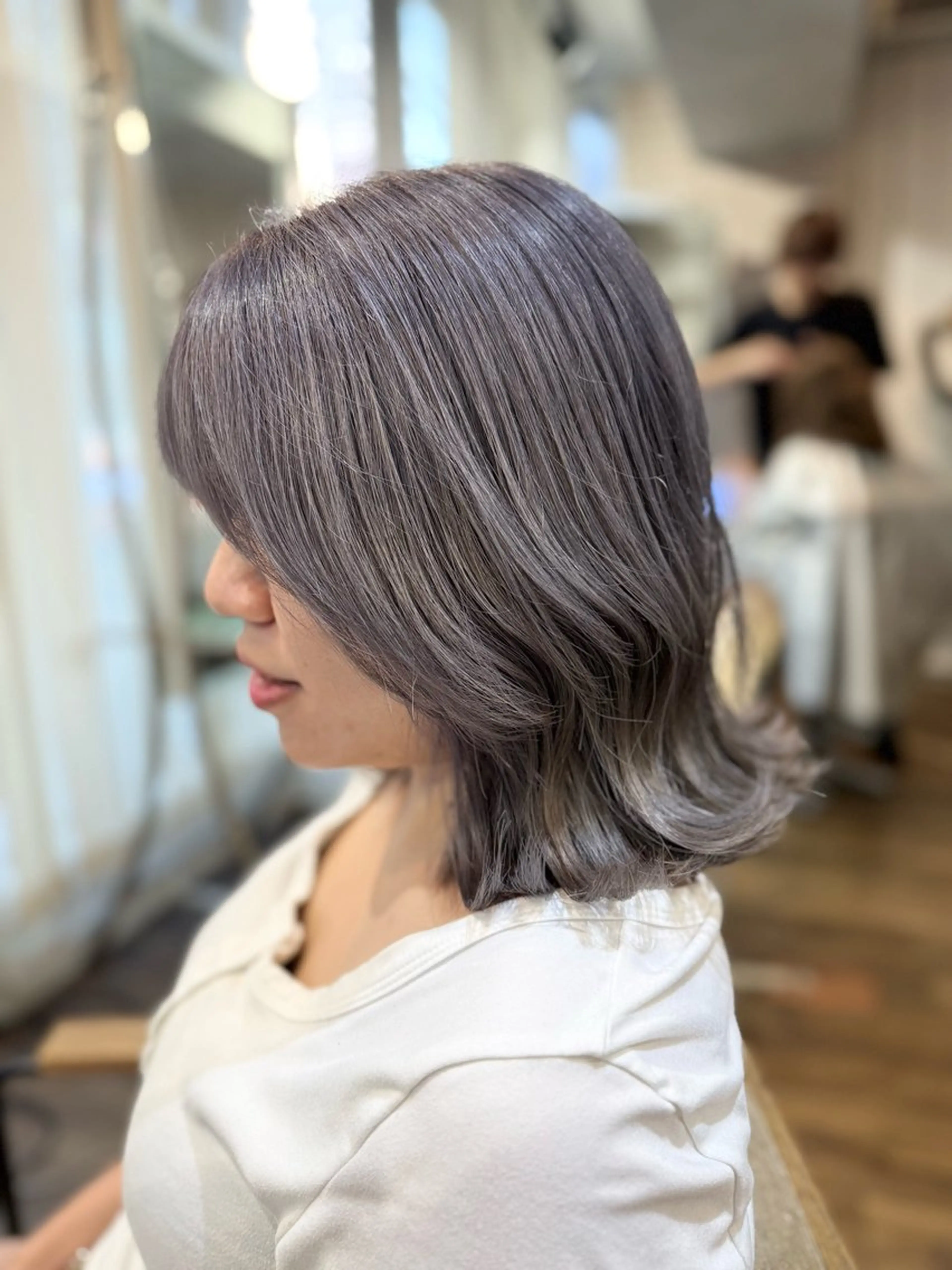 ミディアム カラー パーマ ヘアアレンジ ブリーチ グレージュ ラベンダーカラー ラベンダーグレージュ ラベンダーグレー カット ヘアカラー トリートメント RecheRche【池袋】所属・👑指名率No.1 👑坂口飛翔のヘアスタイル