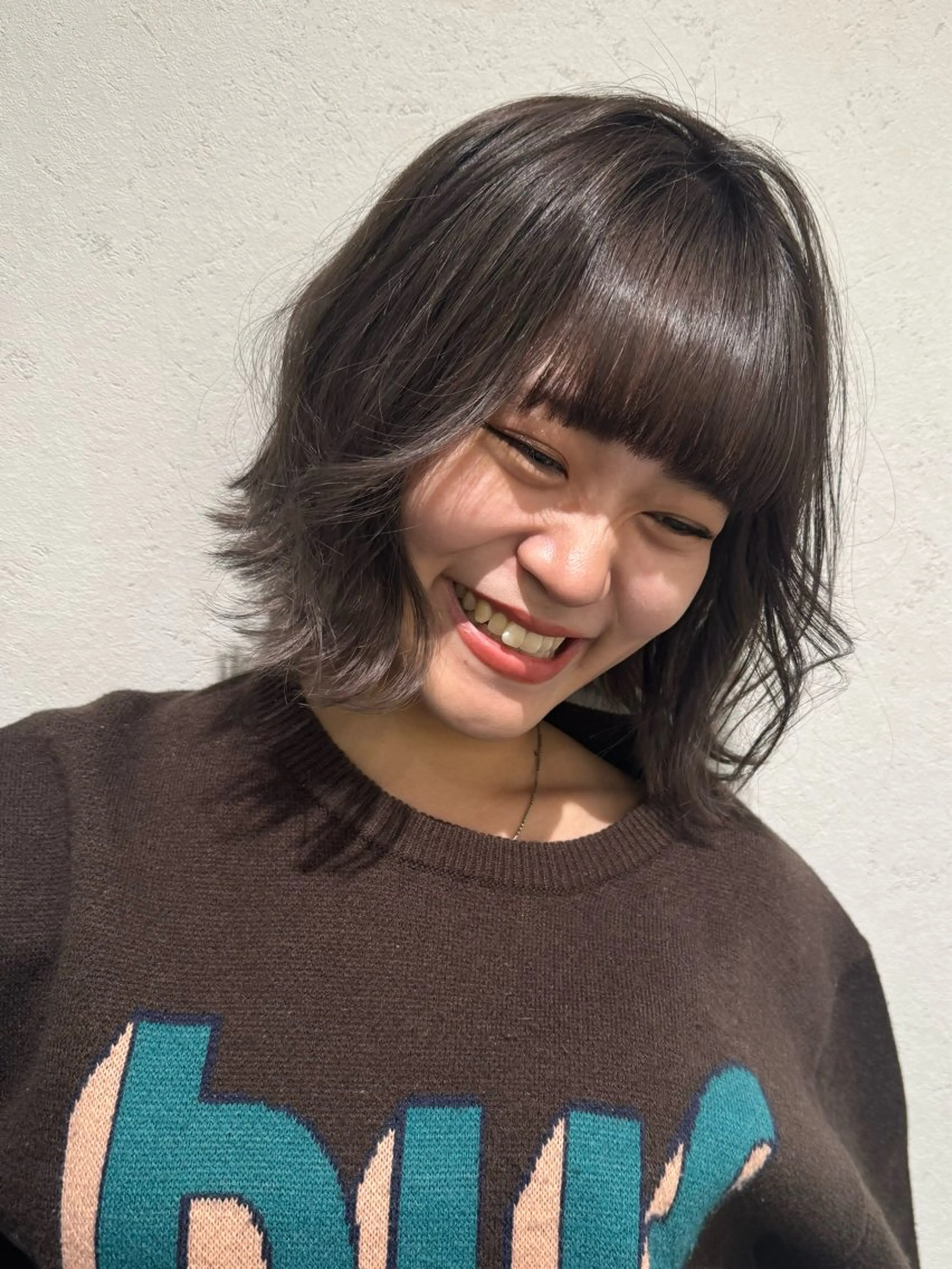 ミディアム カラー ヘアカラー 縮毛矯正/艶髪カラー /パーマ/ひふみ🌱のヘアスタイル