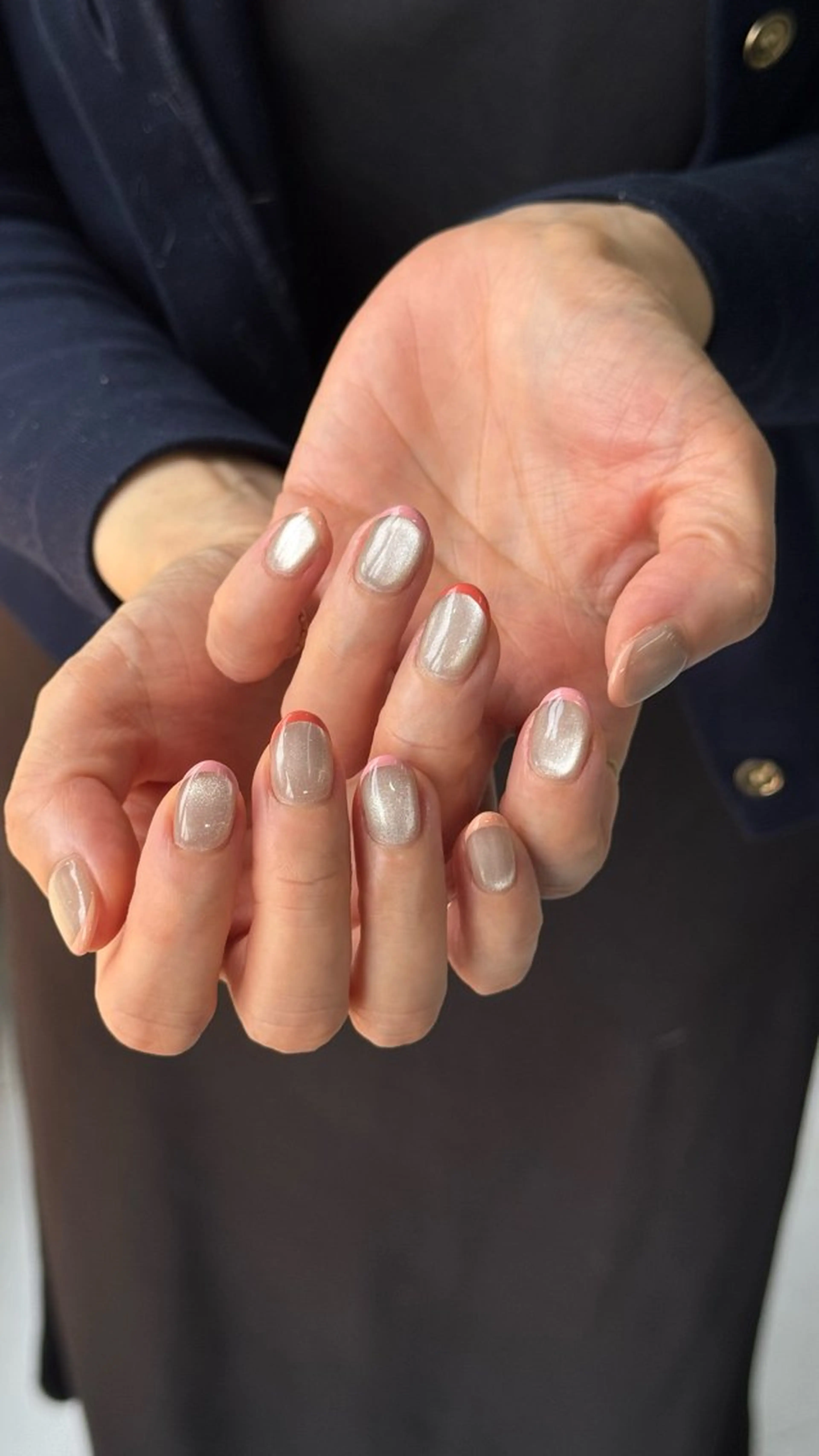 ネイル フレンチネイル マグネットネイル ハンドネイル Momoka ネイリスト福岡/薬院のネイルデザイン