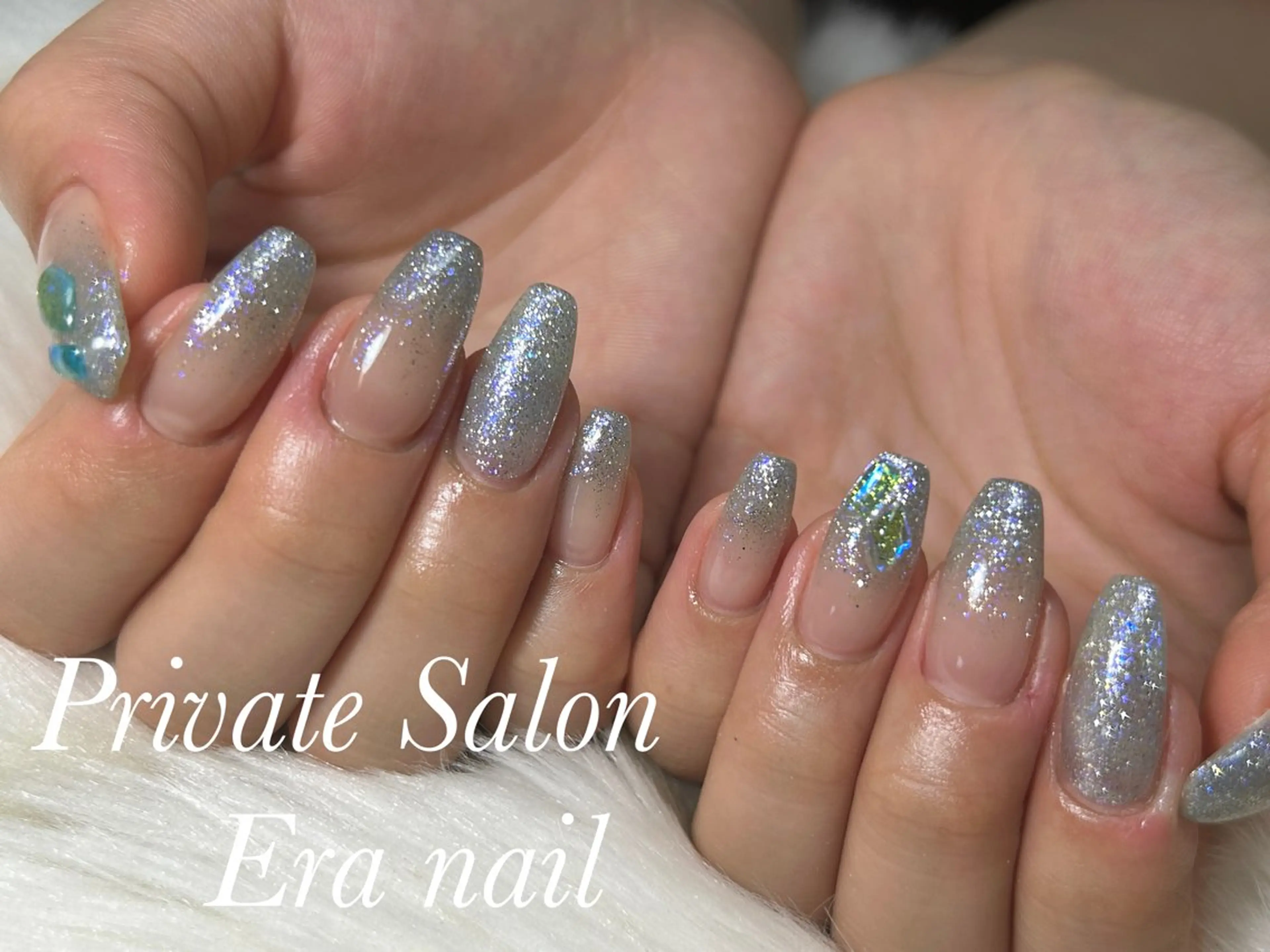 ネイル フラッシュネイル グラデーション ハンドネイル Era nailのネイルデザイン