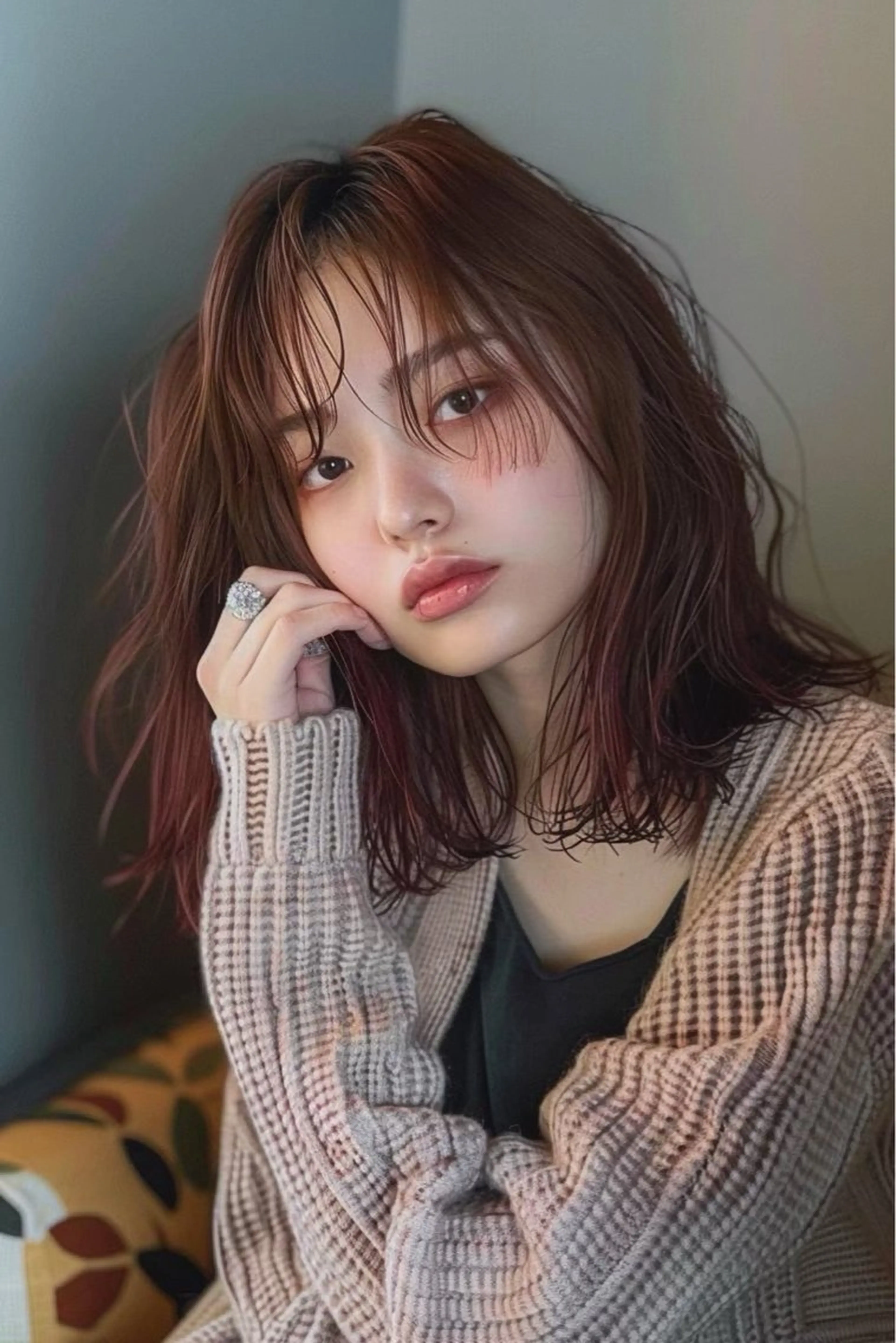 セミロング 最新ケアカラー 髪質改善YUTOのヘアスタイル