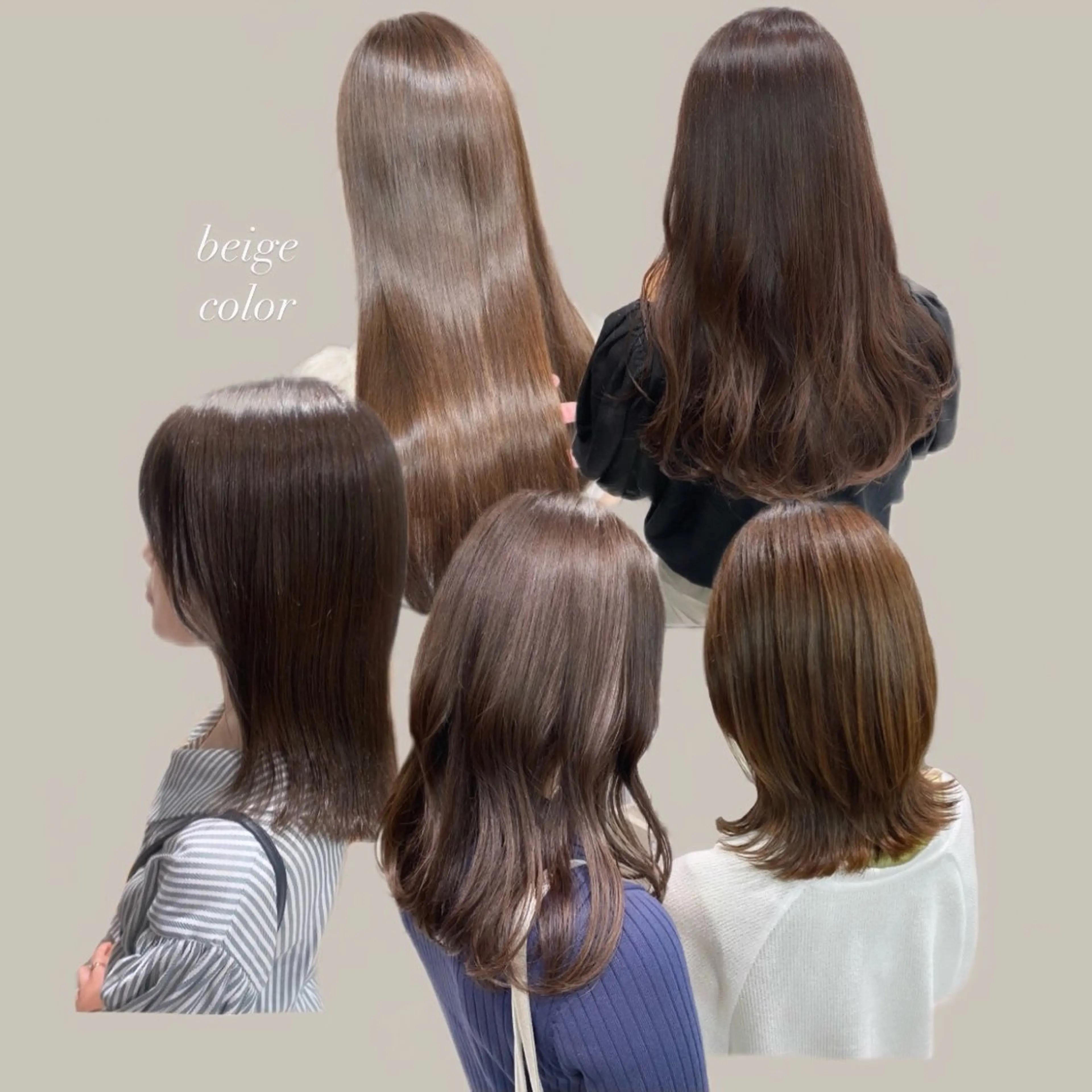 カラー 透けるベージュ/ 艶カラー♡のヘアスタイル
