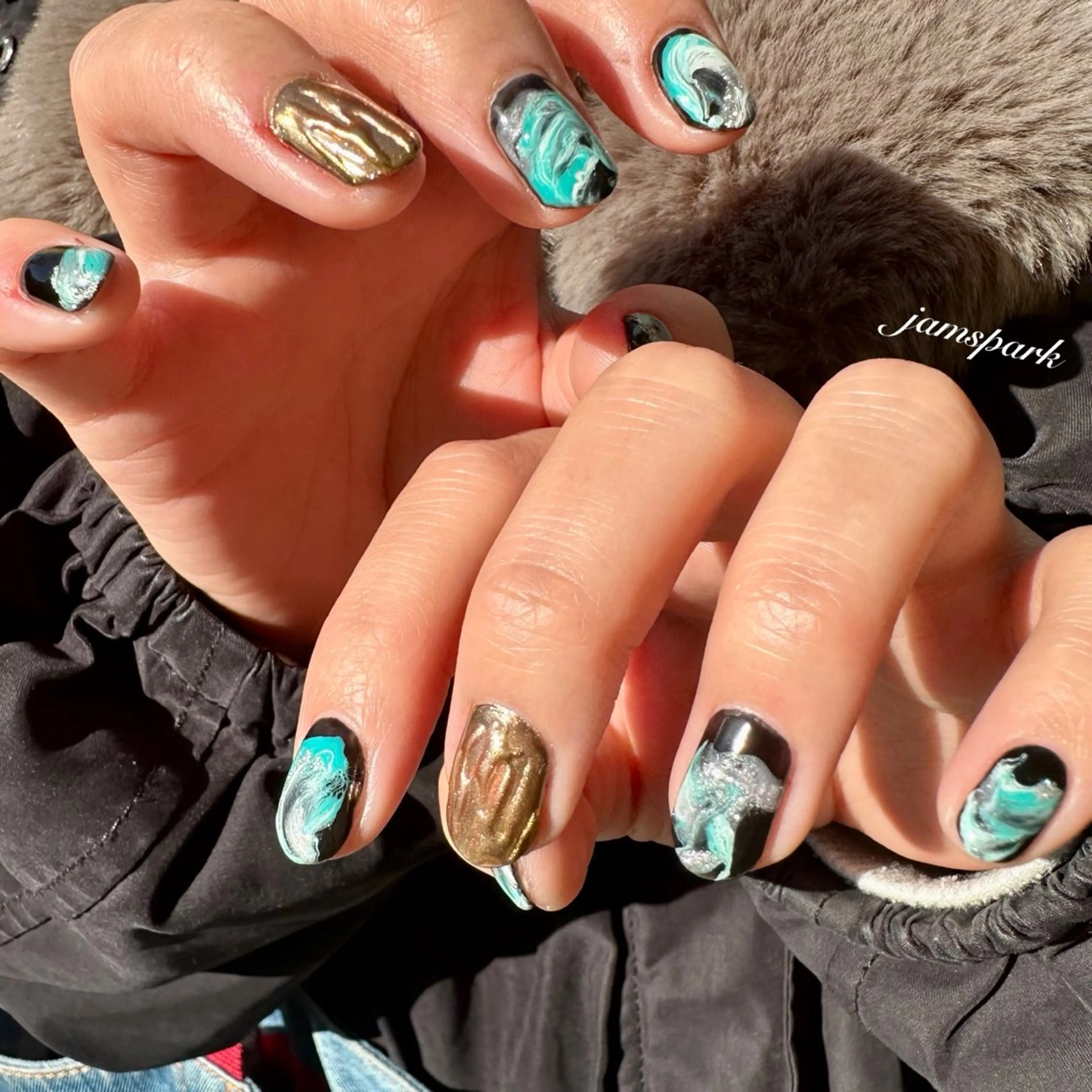 ネイル 大理石ネイル(マーブル) メンズネイル ニュアンスネイル ハンドネイル jamspark ✨のネイルデザイン