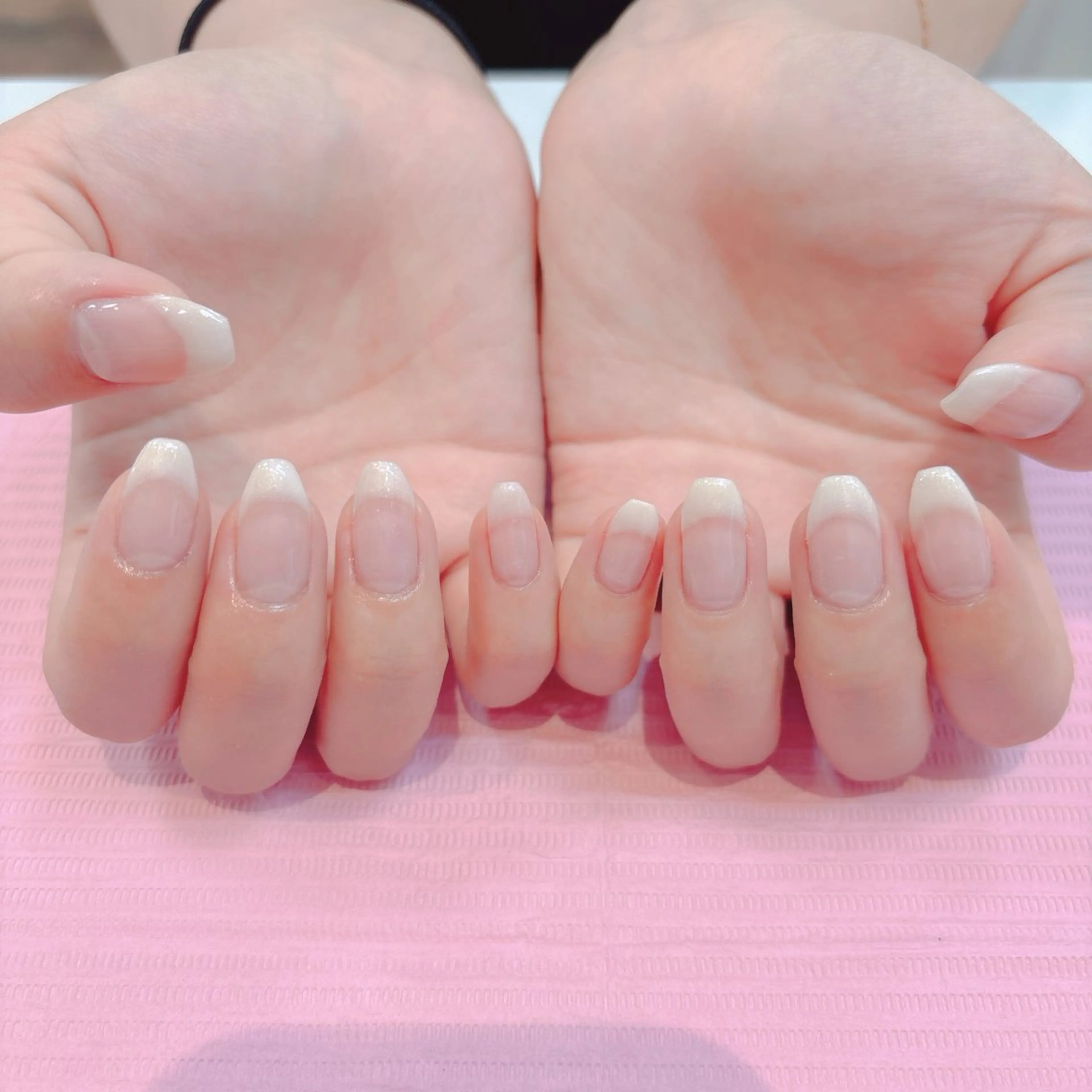 ネイル フレンチネイル ホワイト Re line megumiのネイルデザイン