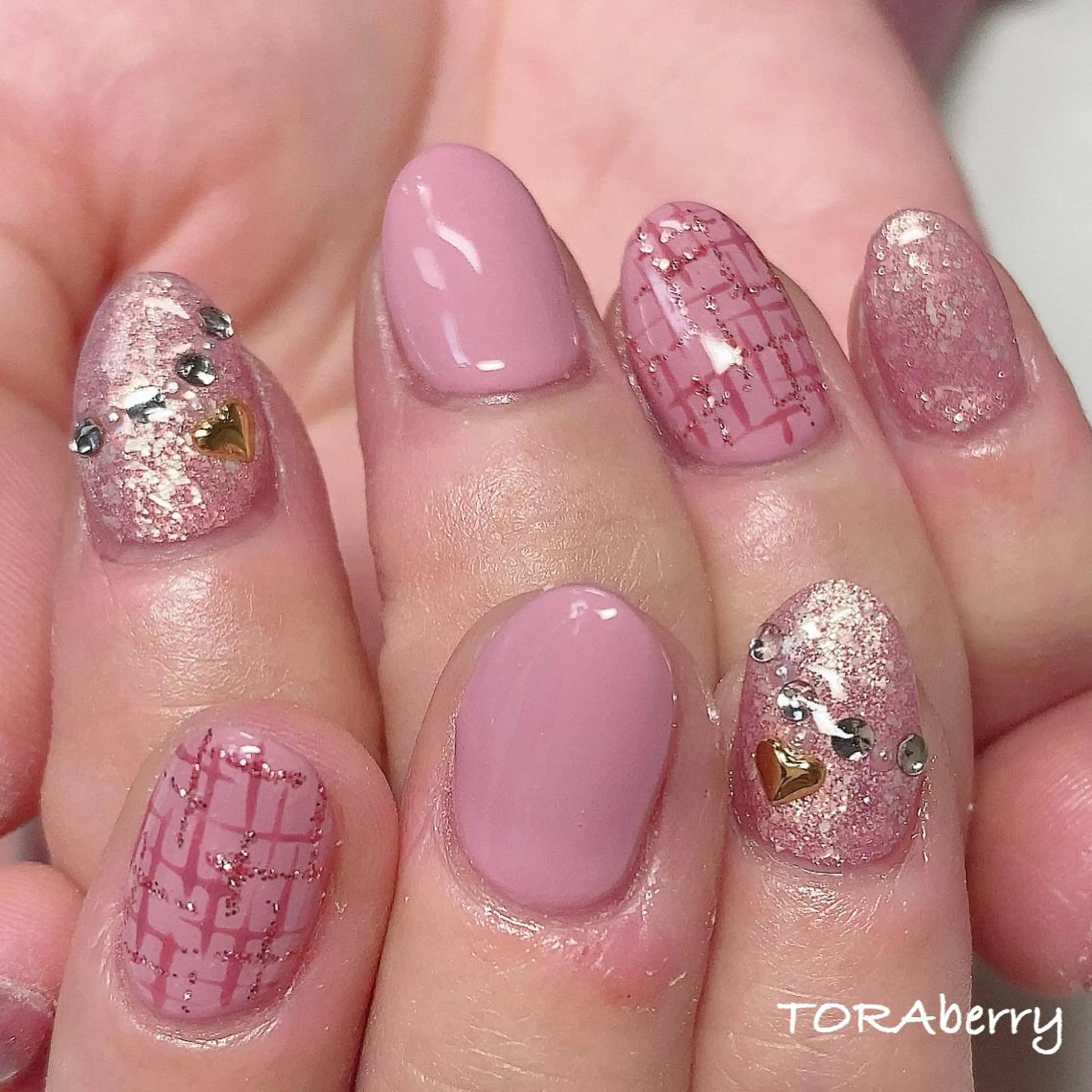 ネイル ツイードネイル ハンドネイル ネイリスト なつみのネイルデザイン