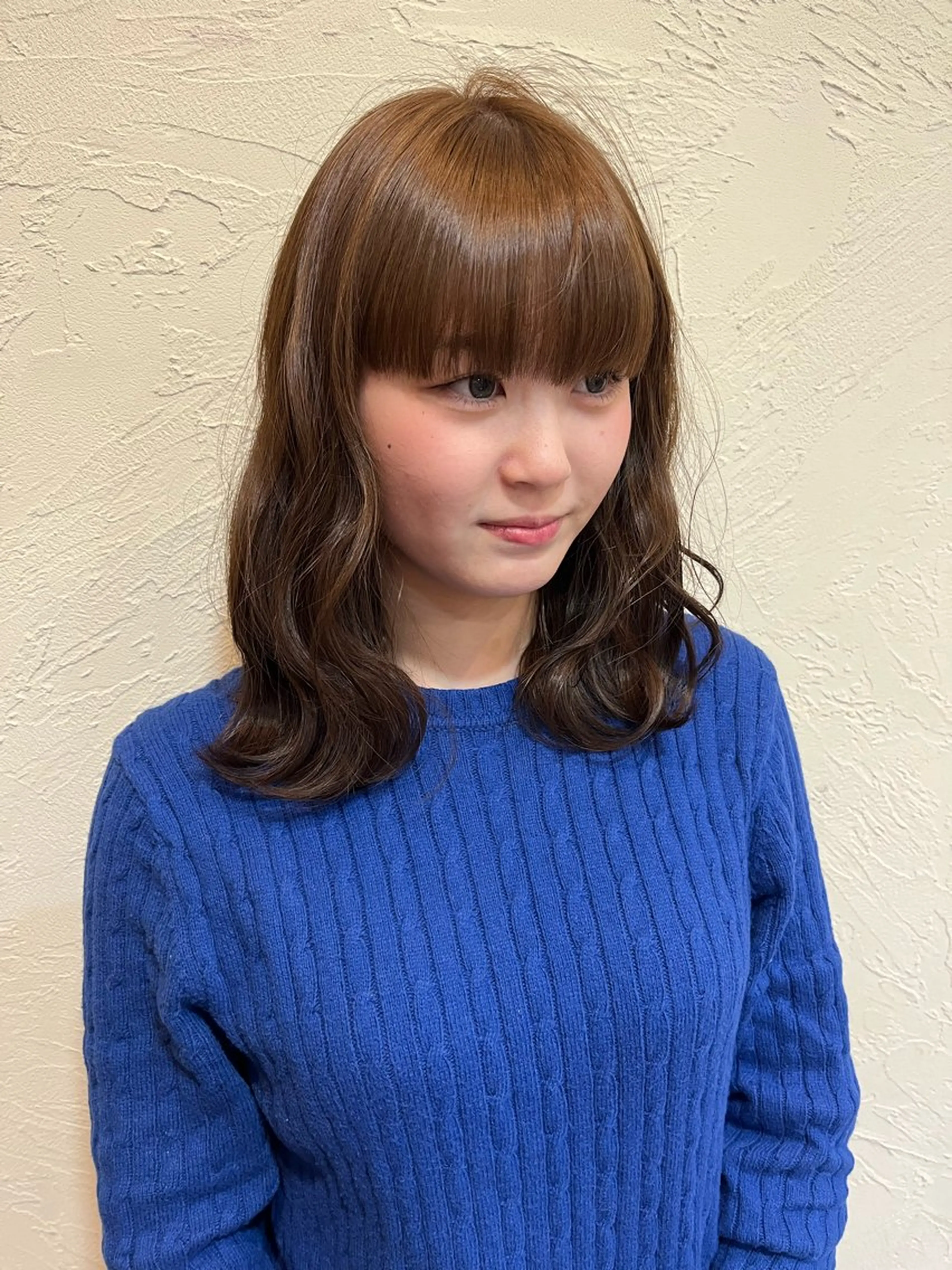 セミロング カラー ベージュカラー そね こまちのヘアスタイル