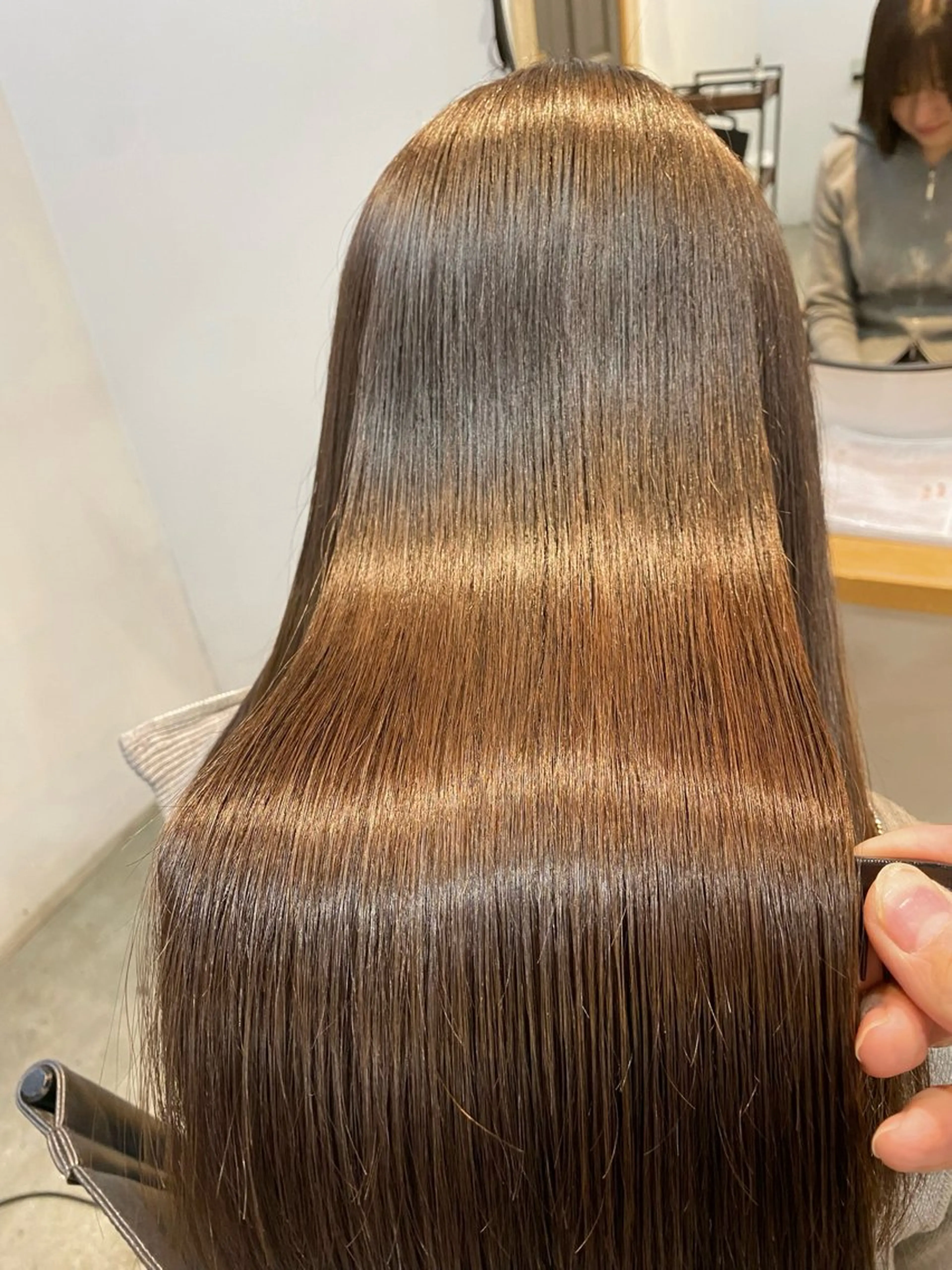 ロング カット ヘアカラー 縮毛矯正 梅田/髪質改善✨ 透明感カラー💕のヘアスタイル