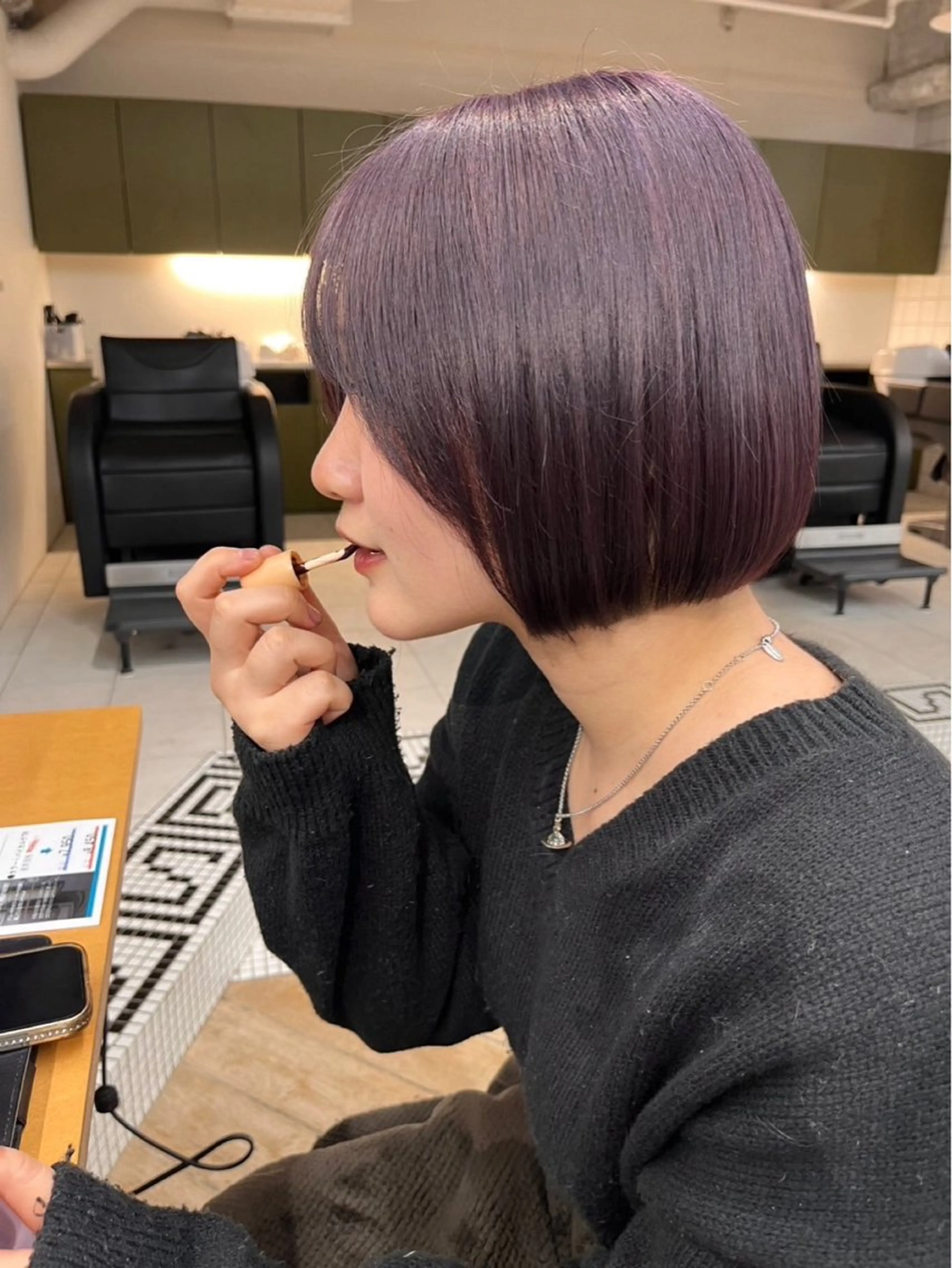 ショート カラー カット ヘアカラー トリートメント パーマ/縮毛矯正 /韓国風/佐藤里咲のヘアスタイル