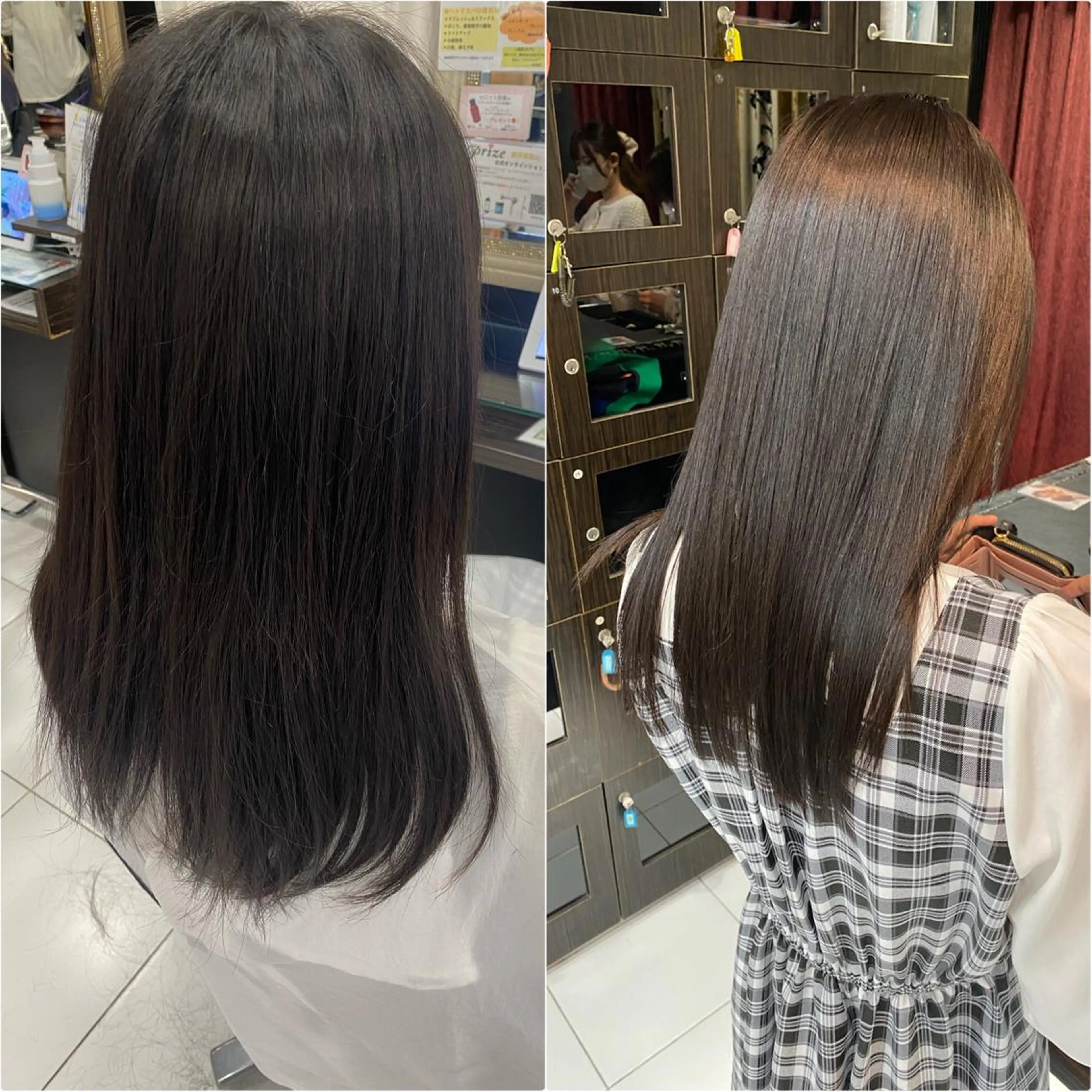 セミロング パーマ 縮毛矯正 トップスタイリスト 小澤純一のヘアスタイル