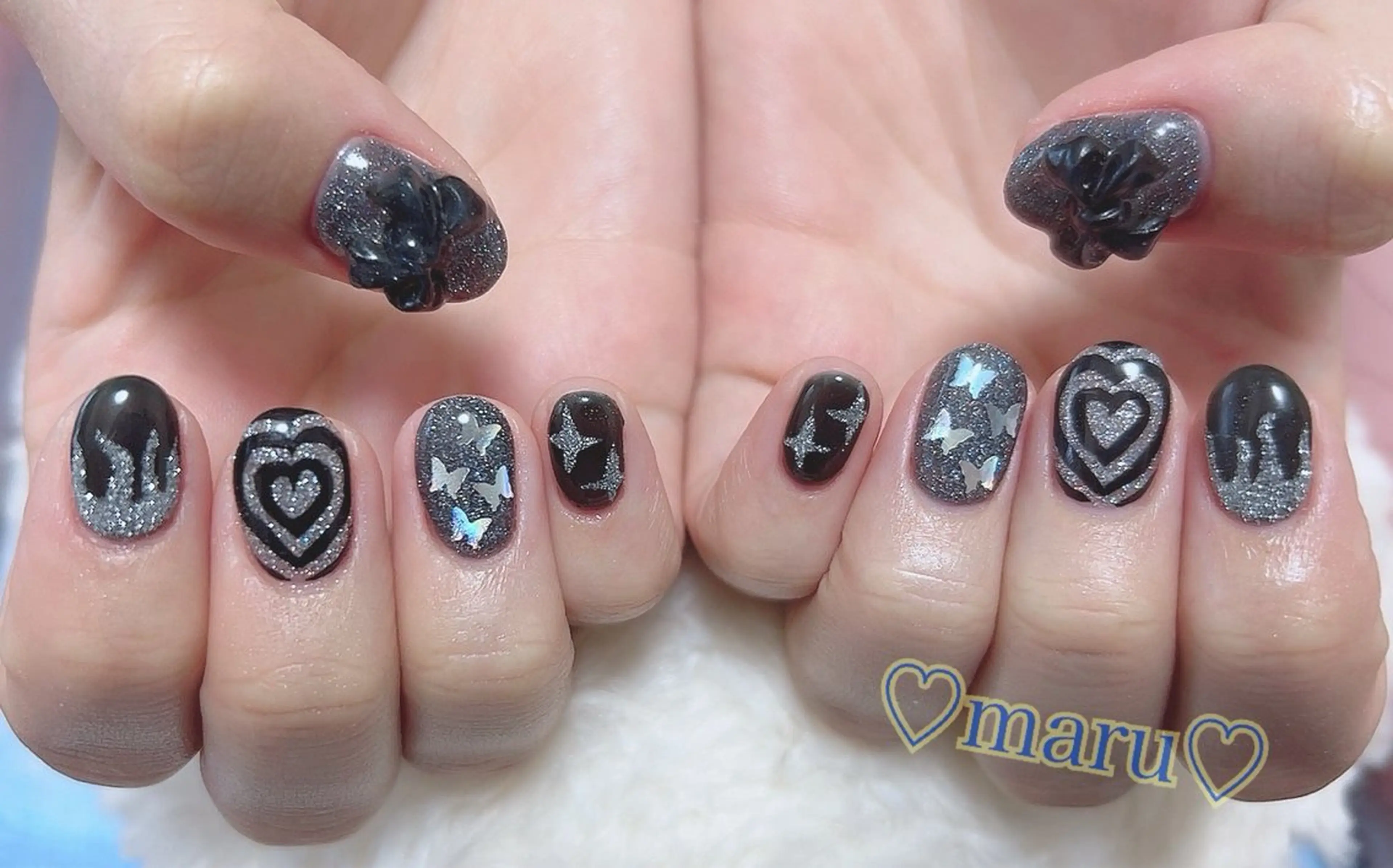 ネイル リボン ハンドネイル フットネイル まるみ ♡のその他イメージ