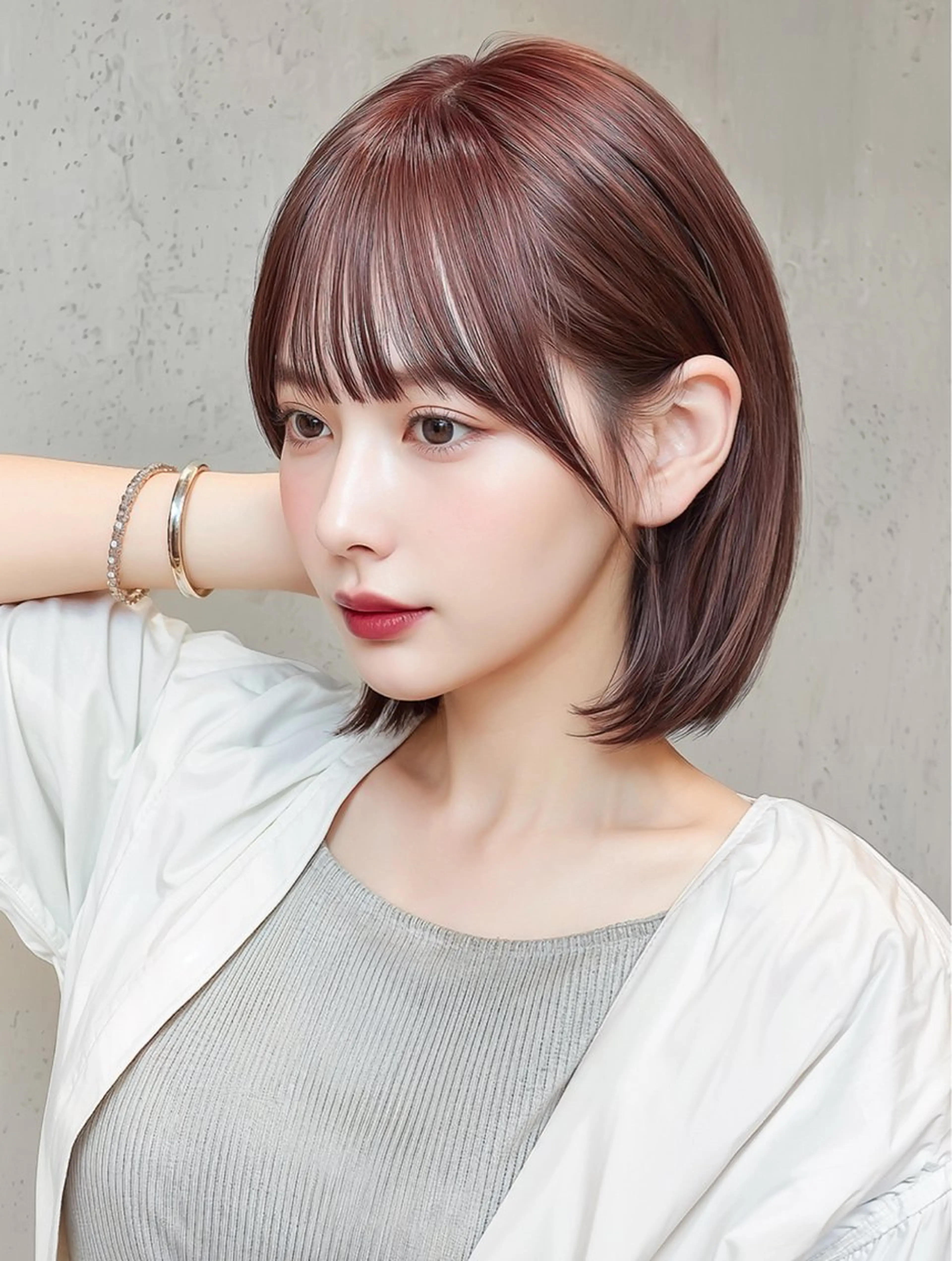 ショート カラー カット ヘアカラー 縮毛矯正 トリートメント 莉乃/縮毛矯正/髪質 改善/艶カラーのヘアスタイル