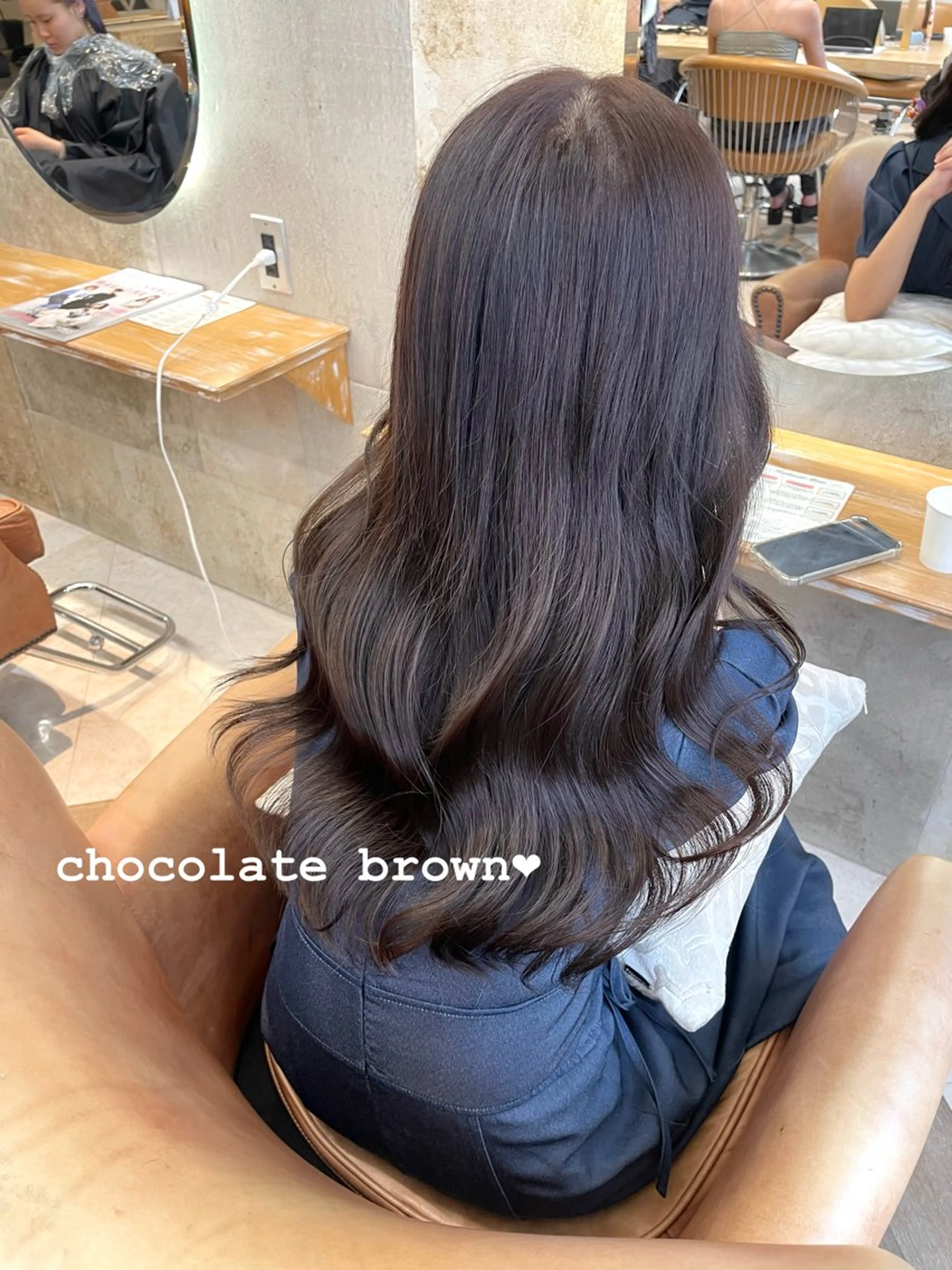 ロング カット ヘアカラー トリートメント Kanami/韓国風 /艶カラーのヘアスタイル