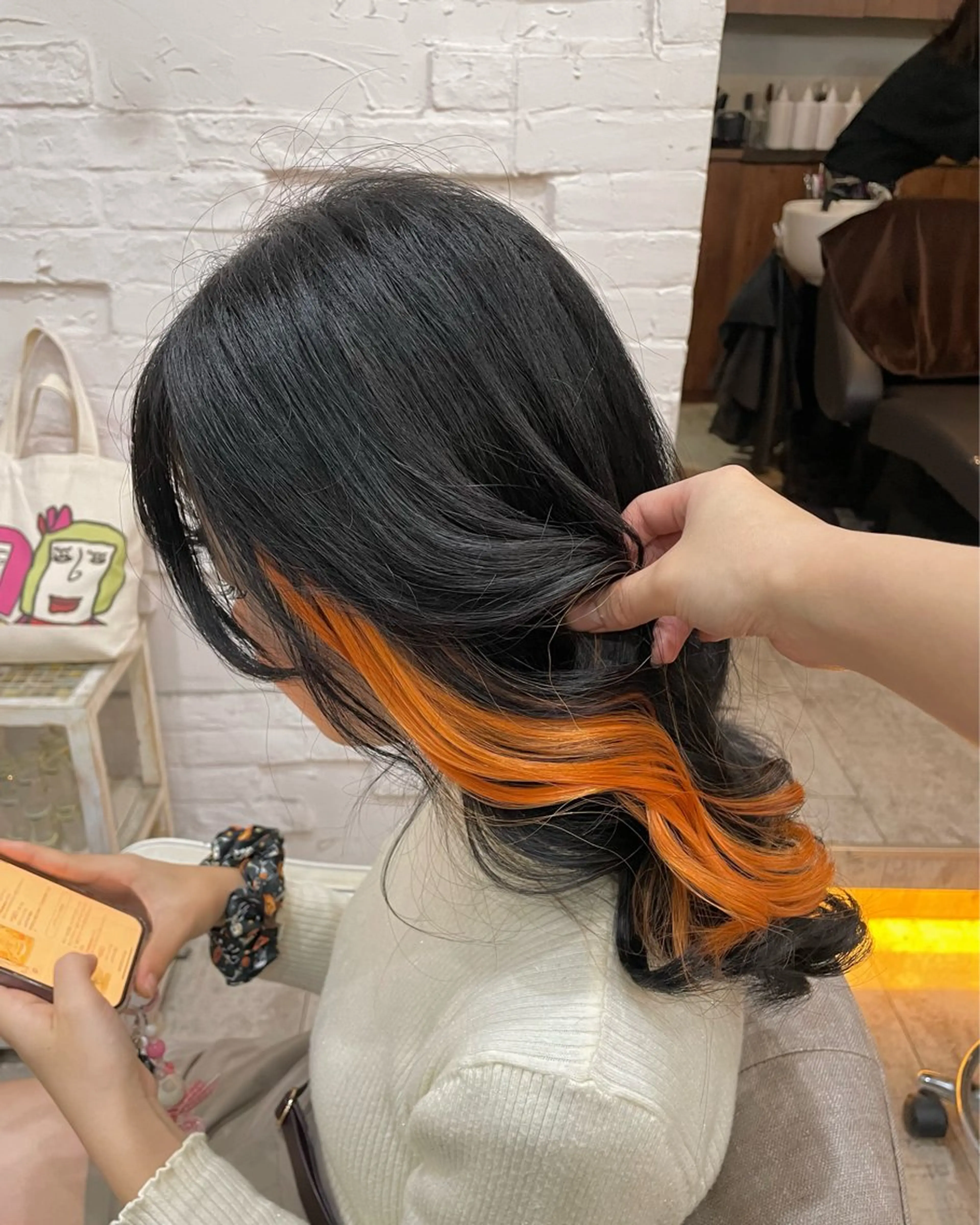 セミロング エクステ 【ピンク/韓国ヘア/ ヘアセット】亜海のヘアスタイル