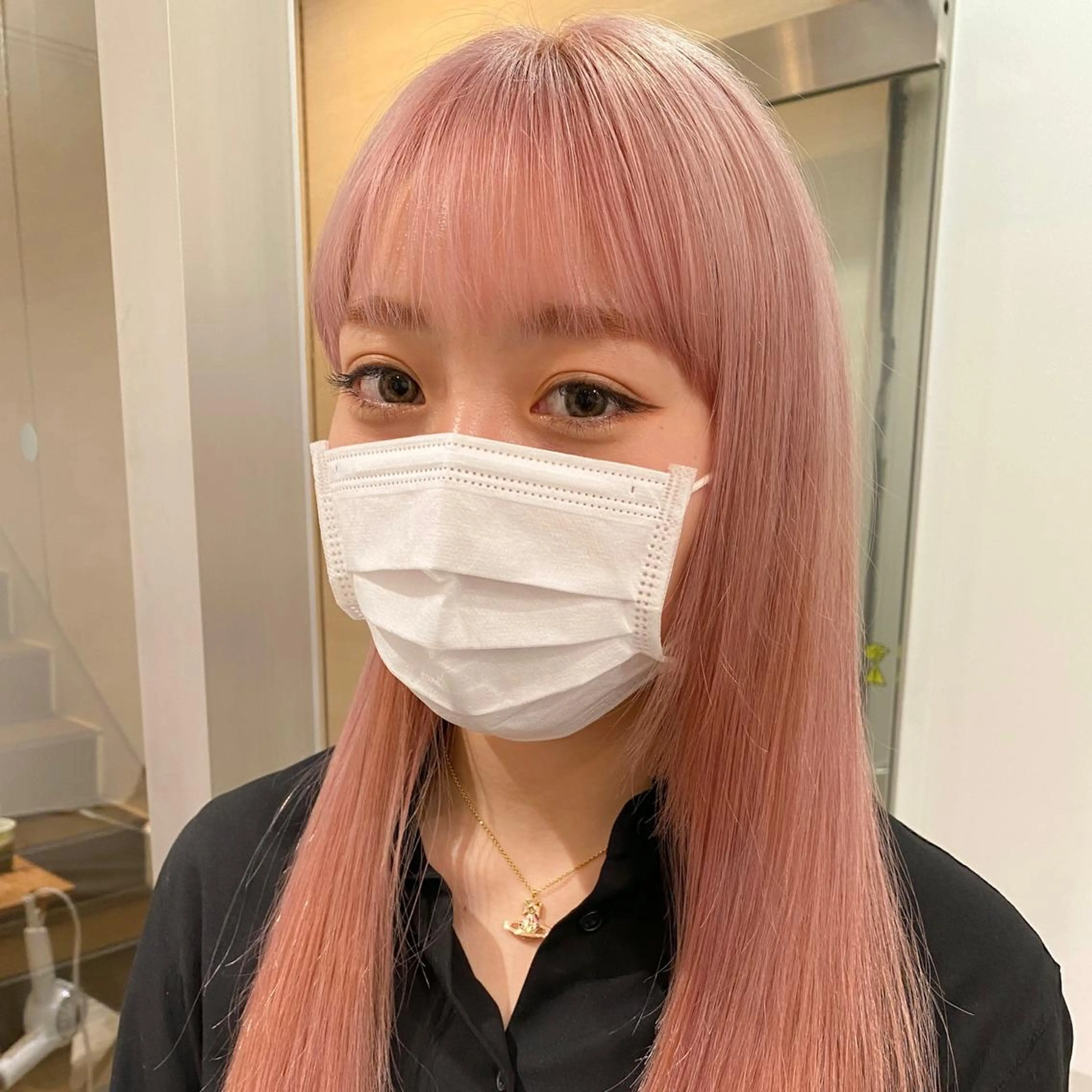 ロング カラー ピンクカラー ヘアカラー 顔まわりカラー特化 赤津百合絵のヘアスタイル