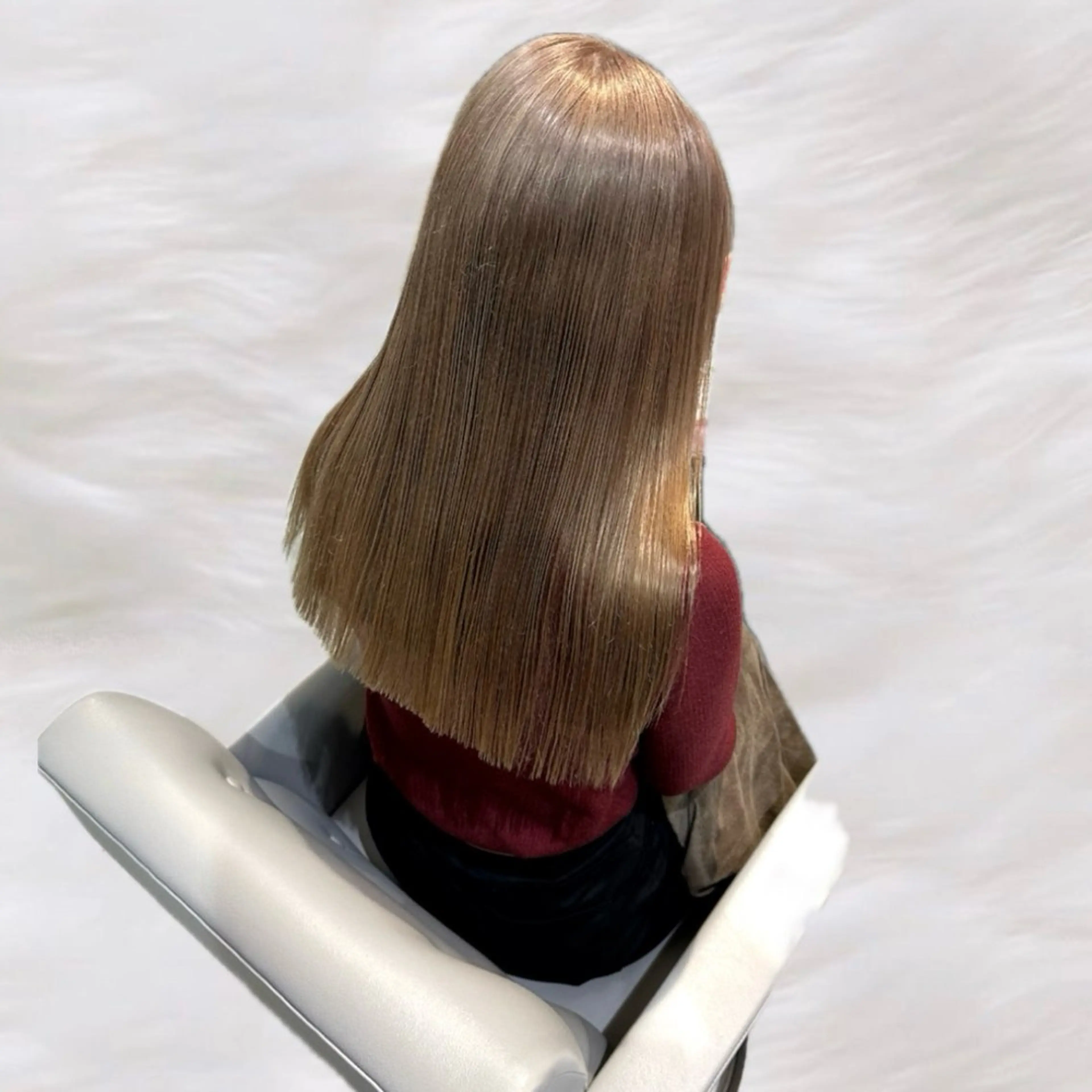 【ワンレングス(前髪顔周り、毛先、毛量調整)カット➕ワンカラー】の写真