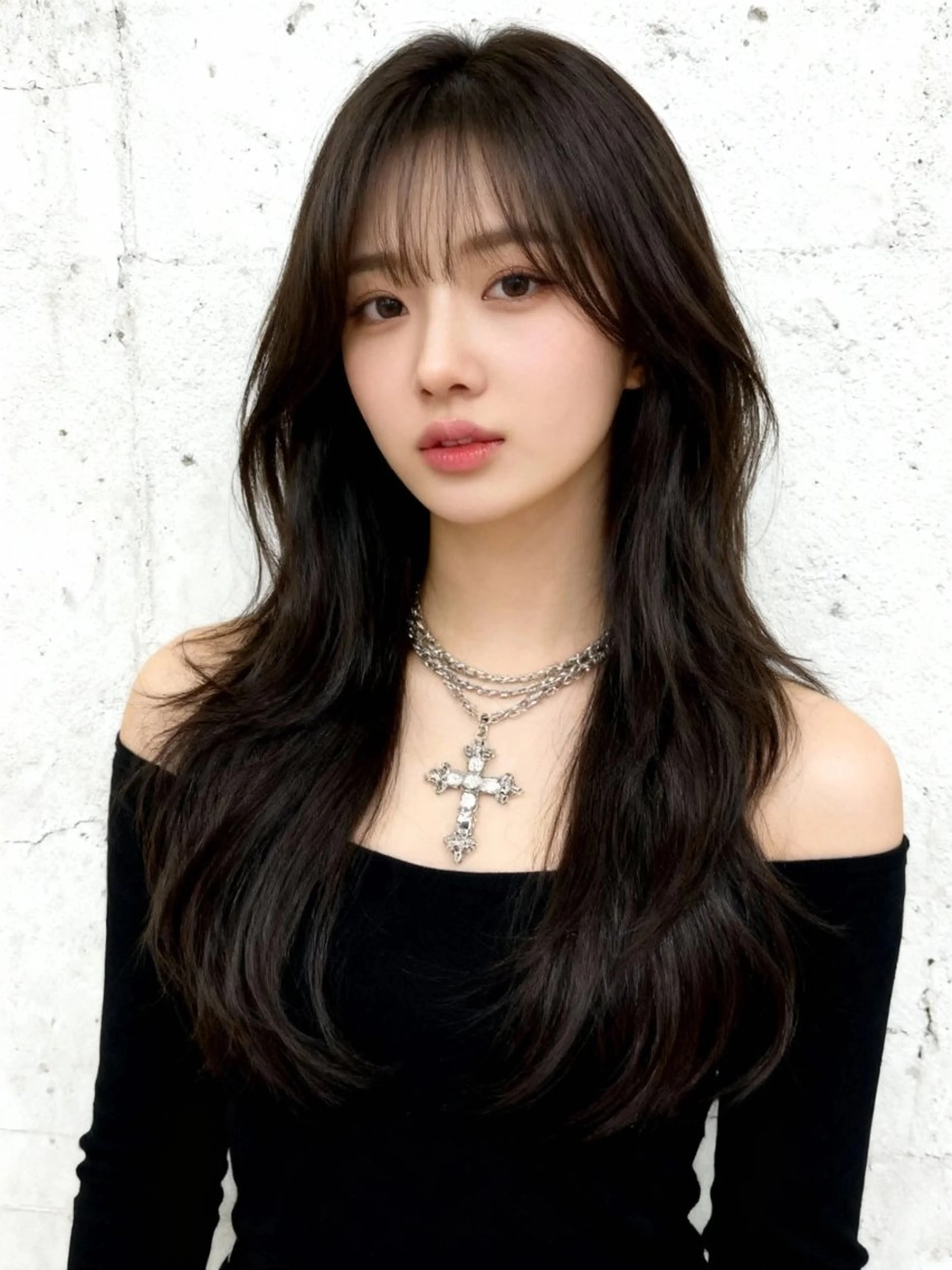 セミロング カラー アディクシーカラー 透明感カラー くびれヘア 顔まわりレイヤー 韓国風ヘア カット ヘアカラー トリートメント 韓国レイヤーカット 🫧大阪梅田レイヤーのヘアスタイル