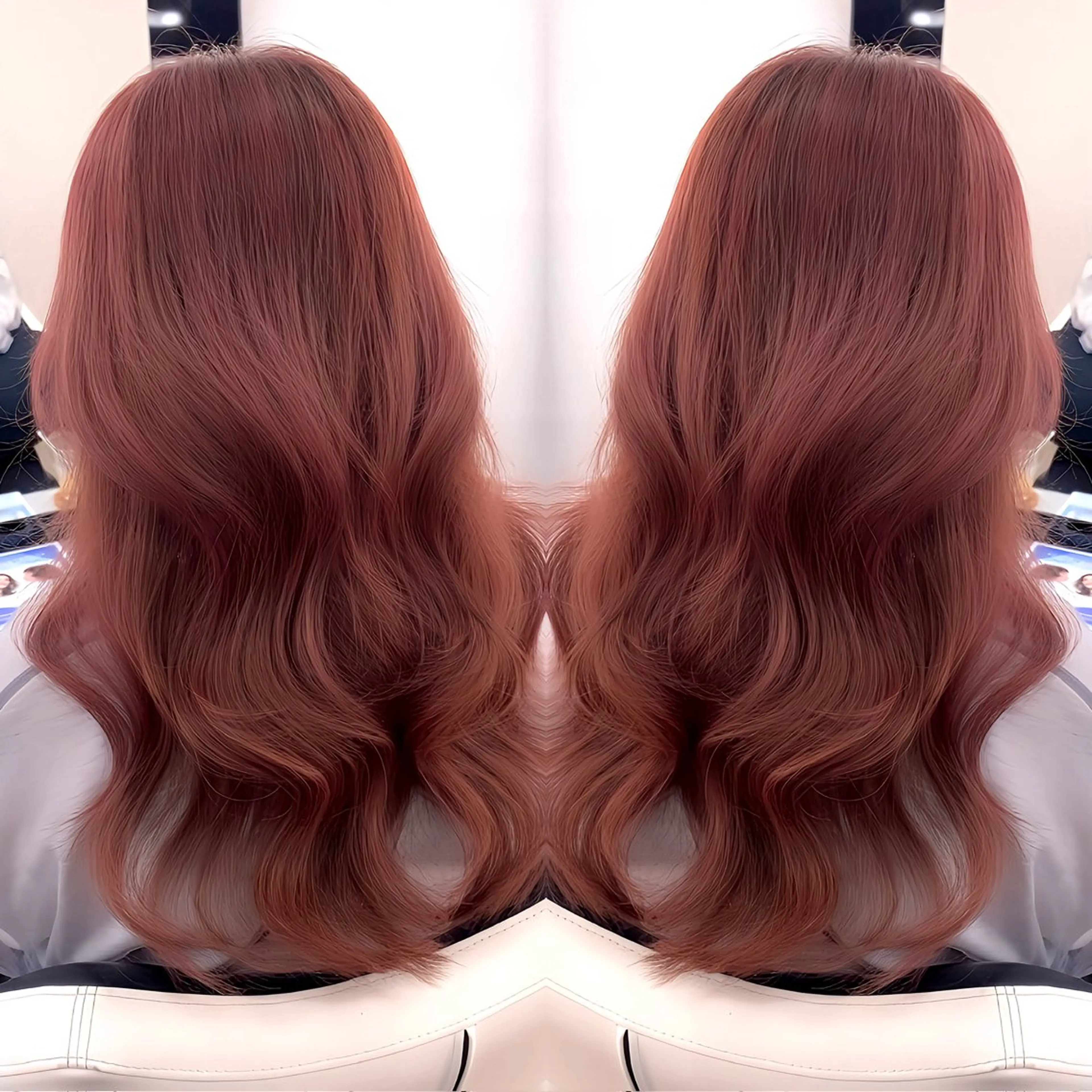 ブリーチなしWカラー➕集中ケア超音波トリートメントの写真