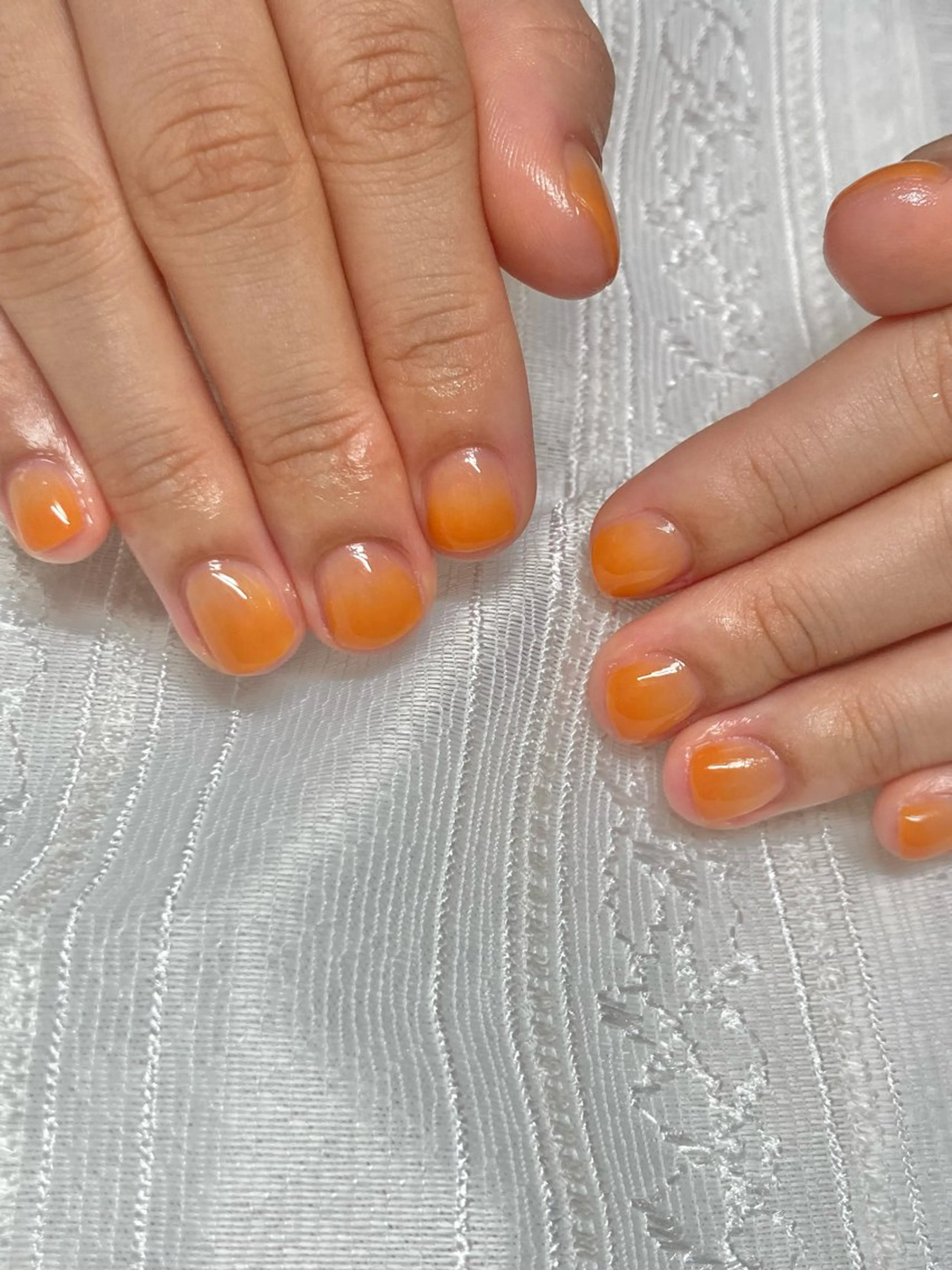 ネイル ジェルネイル グラデーション オレンジ nail  salon pista所属・Ｋ． Michiのネイルデザイン