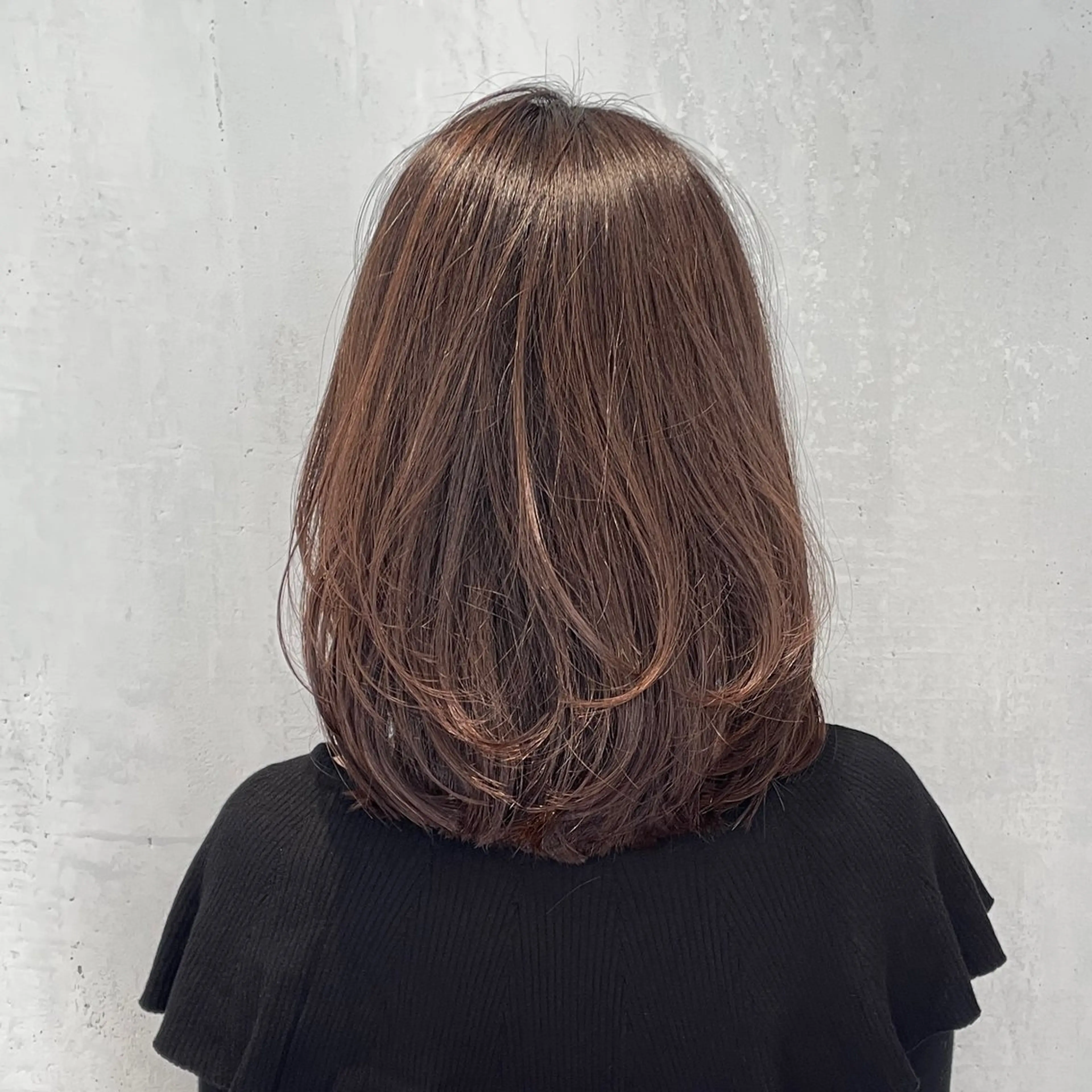 ミディアム カラー ハイライトカラー ハイライト カット ヘアカラー DX SHARE SALON所属・matka白髪ぼかし 大人ヘア/KEIKOのヘアスタイル