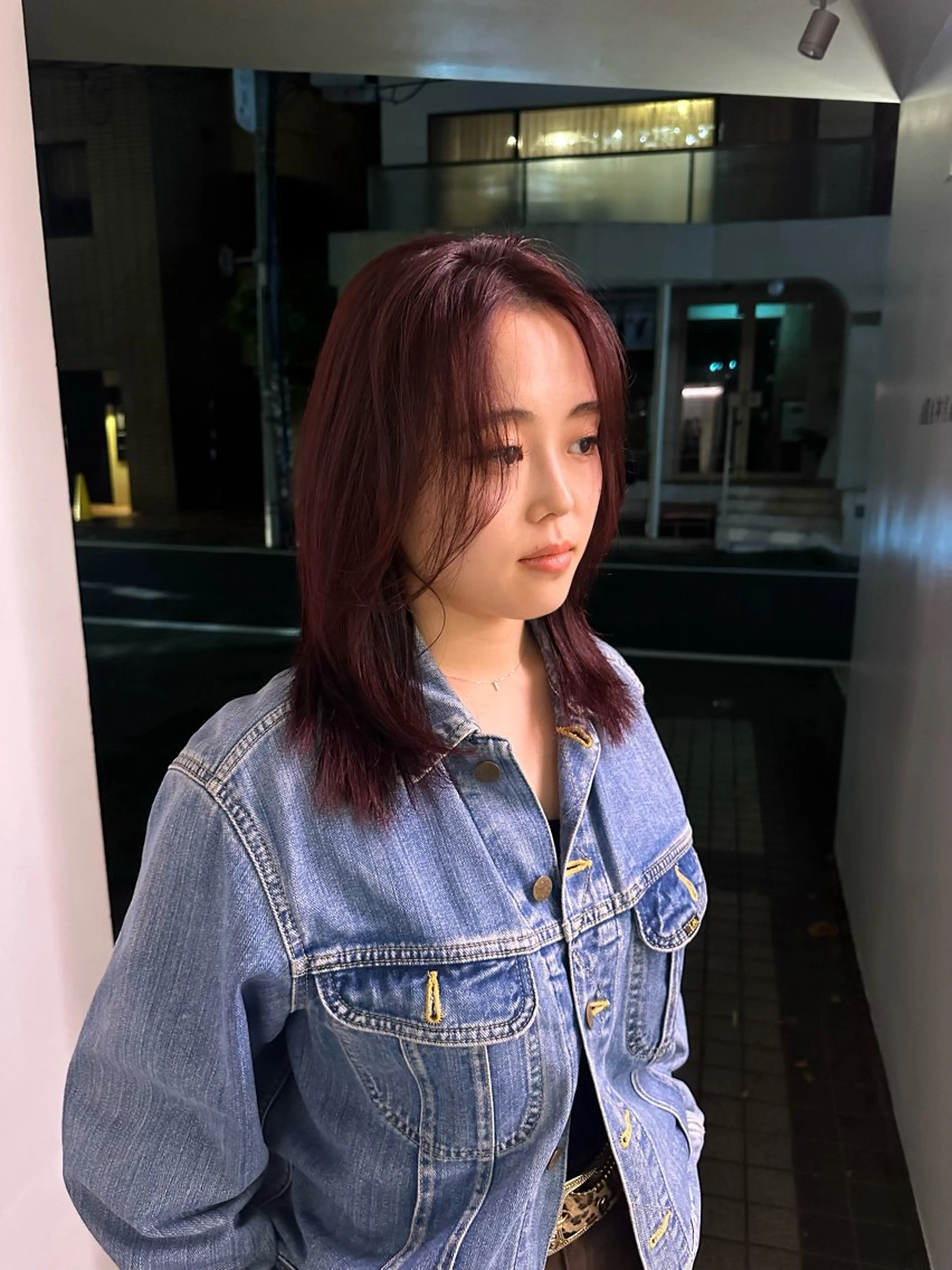 ミディアム 松尾 怜奈のヘアスタイル