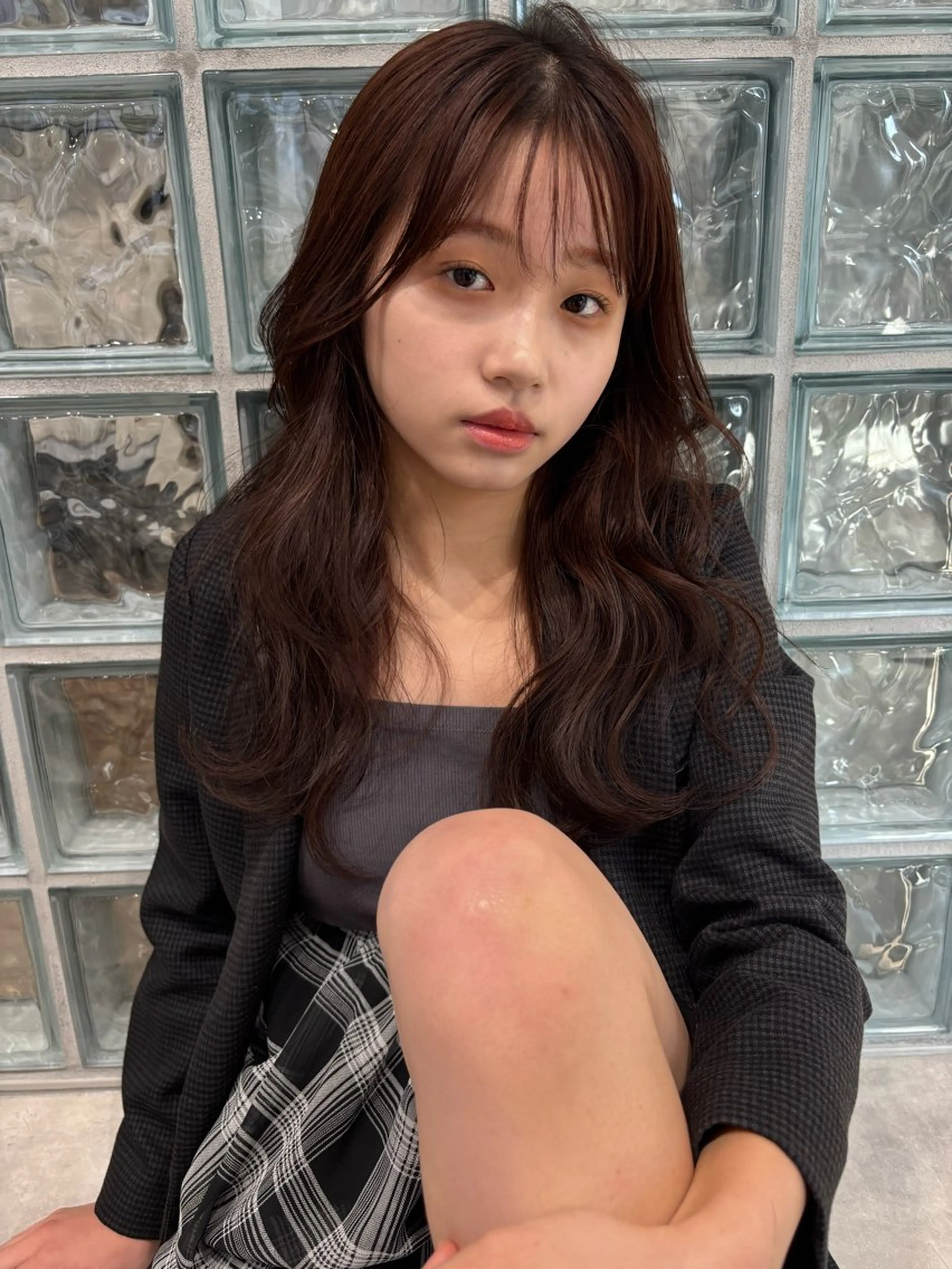 ロング オレンジブラウン LOREN＋透明感 オリーブhirokoのヘアスタイル