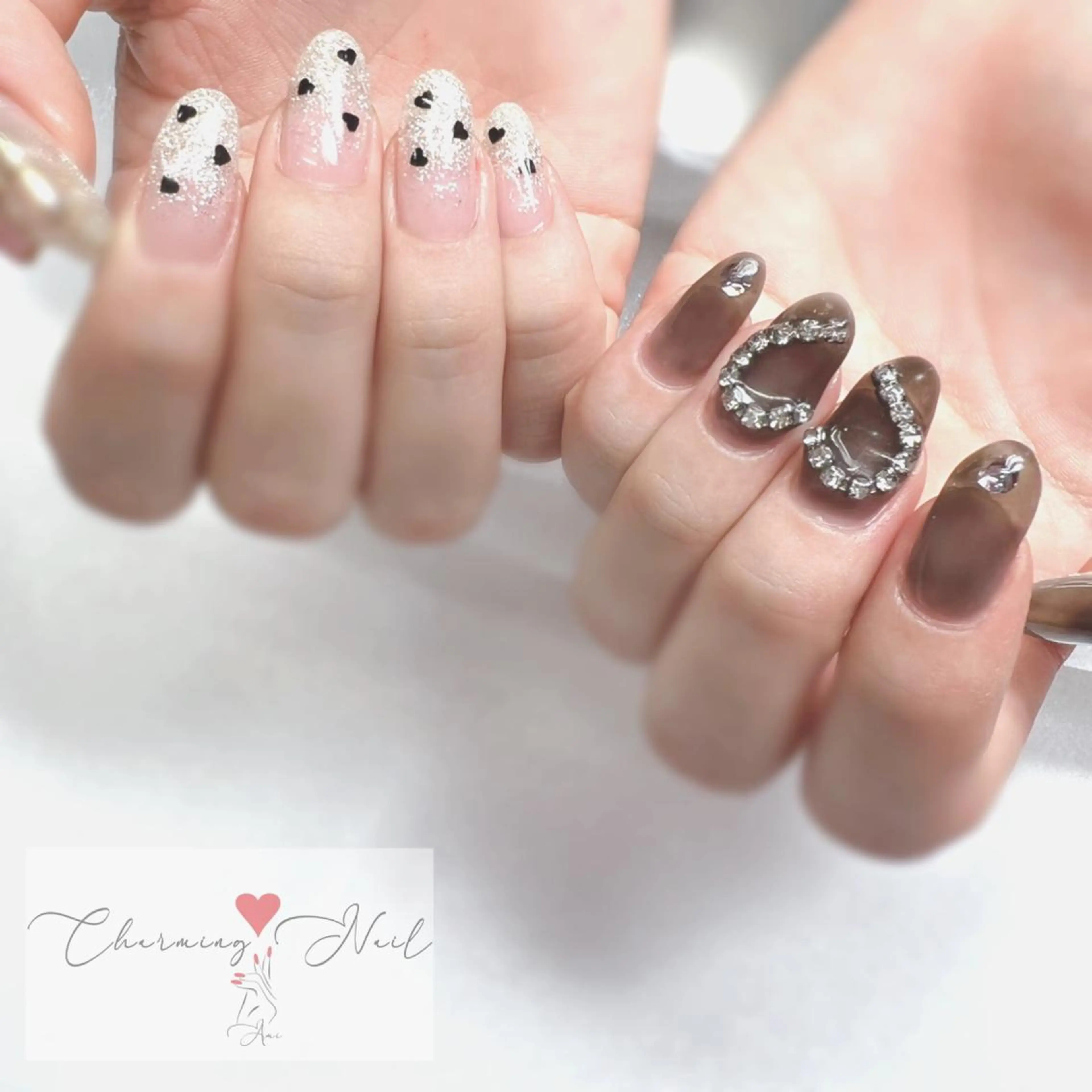 ネイル ハート キラキラネイル 韓国ネイル ラメ(グリッター) 持ち込み Charming❤️Nail所属・Nailist Amiのその他イメージ