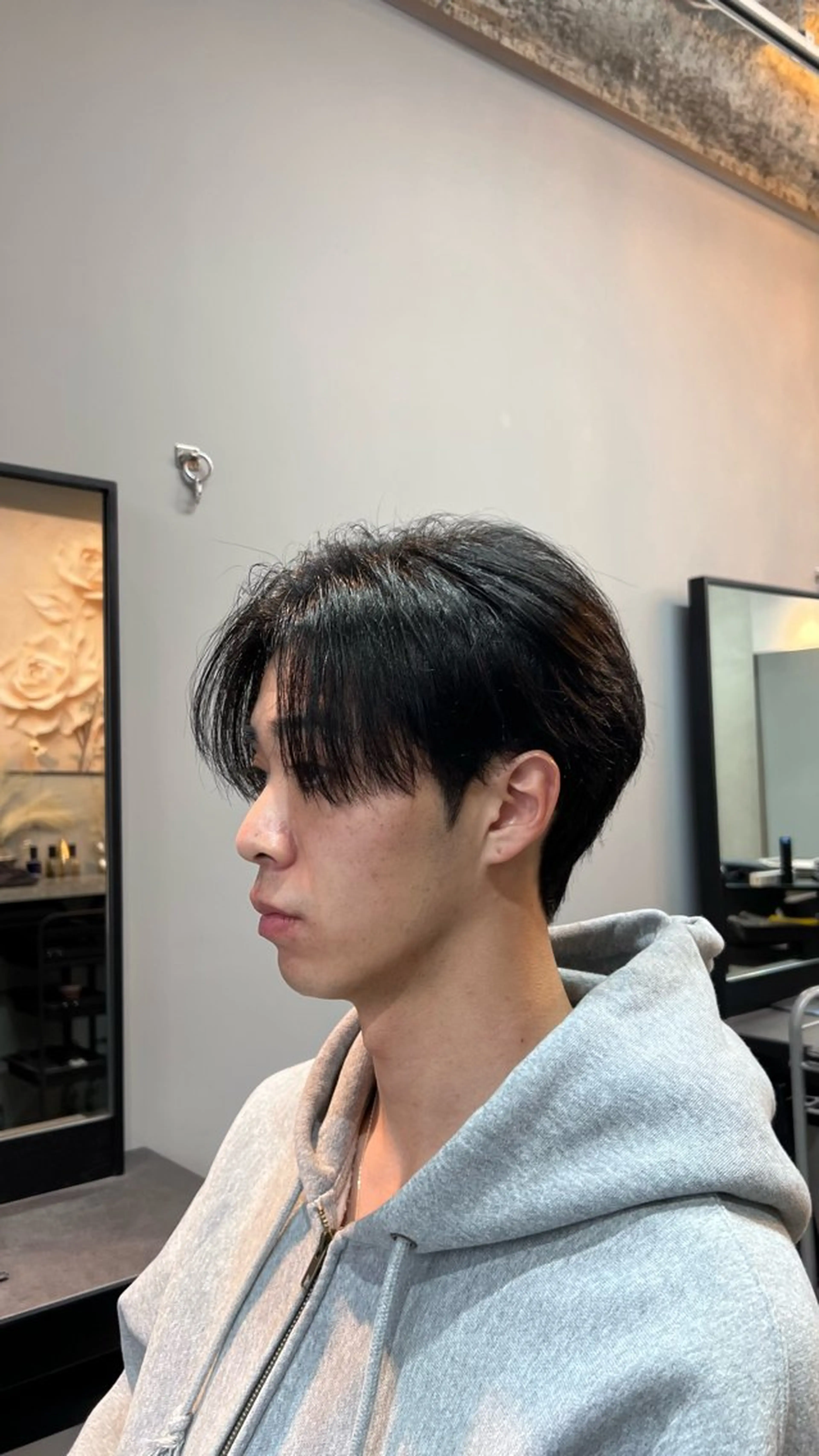 ショート パーマ メンズ センターパート ニュアンスパーマ カット パーマ Alo所属・💥メンズパーマ /表参道/モント💥のヘアスタイル