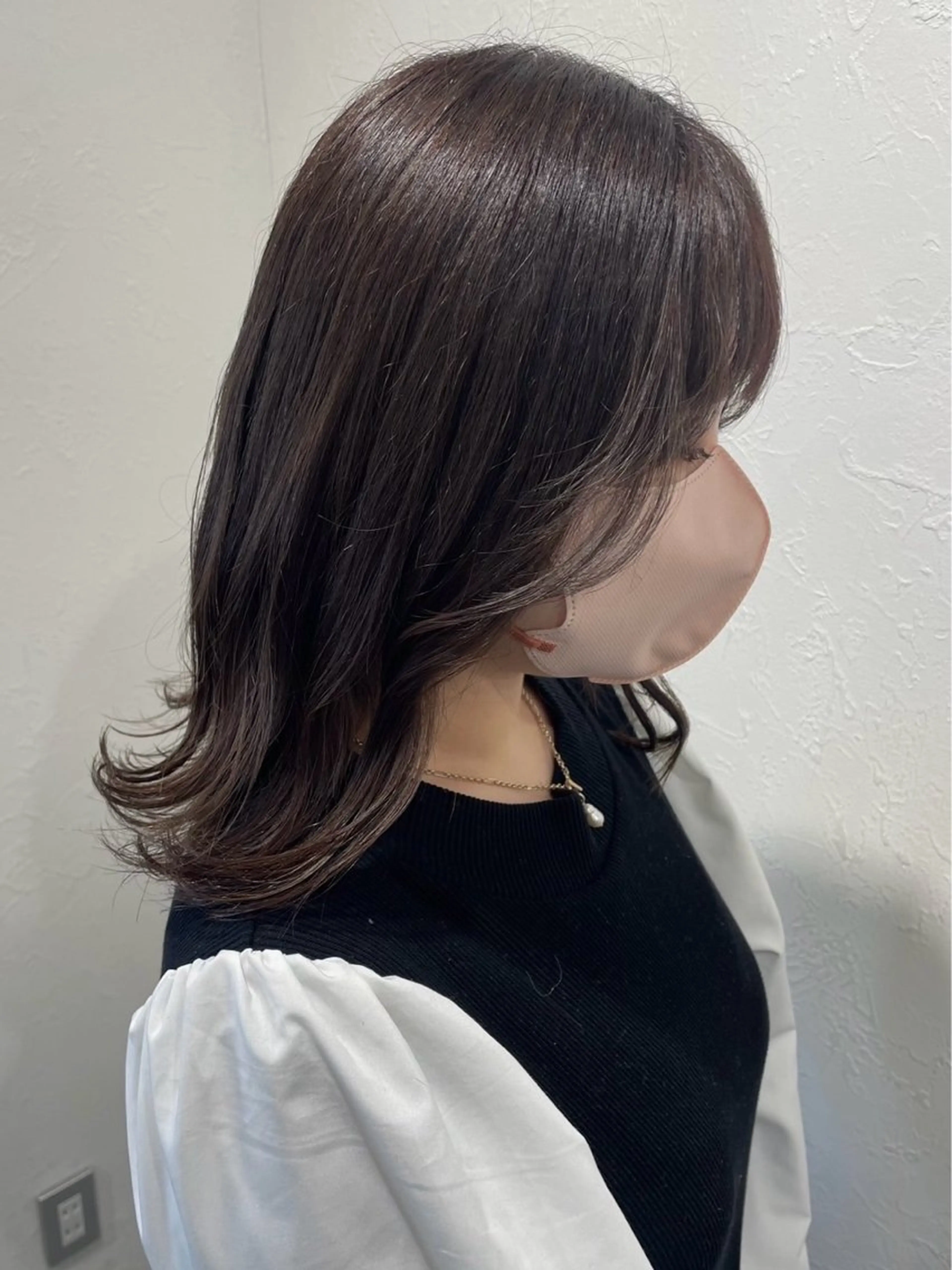 セミロング カット 韓国ヘア🇰🇷 HINAのヘアスタイル