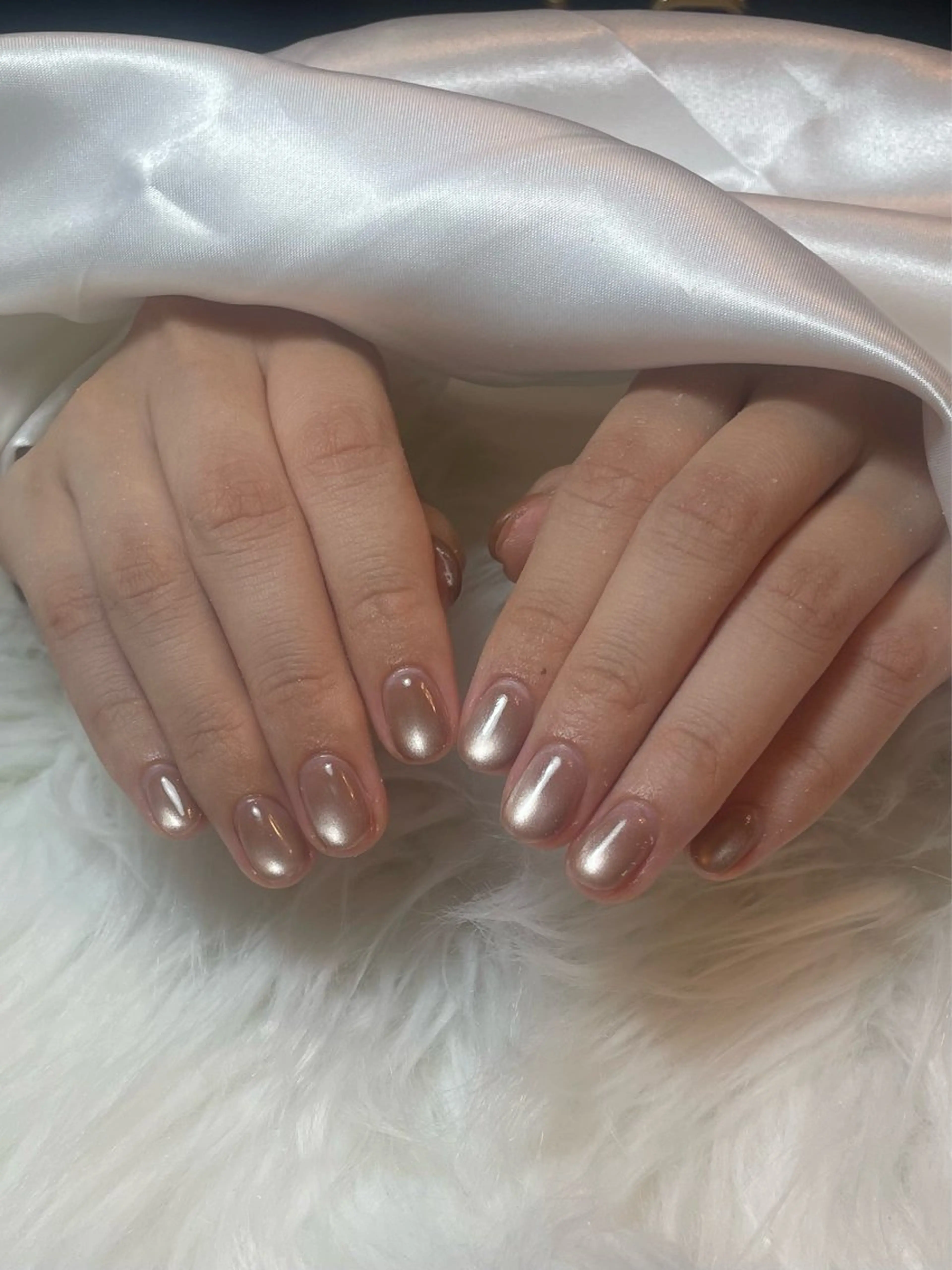 ネイル ブルー フレンチネイル キラキラネイル マグネットネイル シンプルネイル ハンドネイル timtam --sakiのネイルデザイン